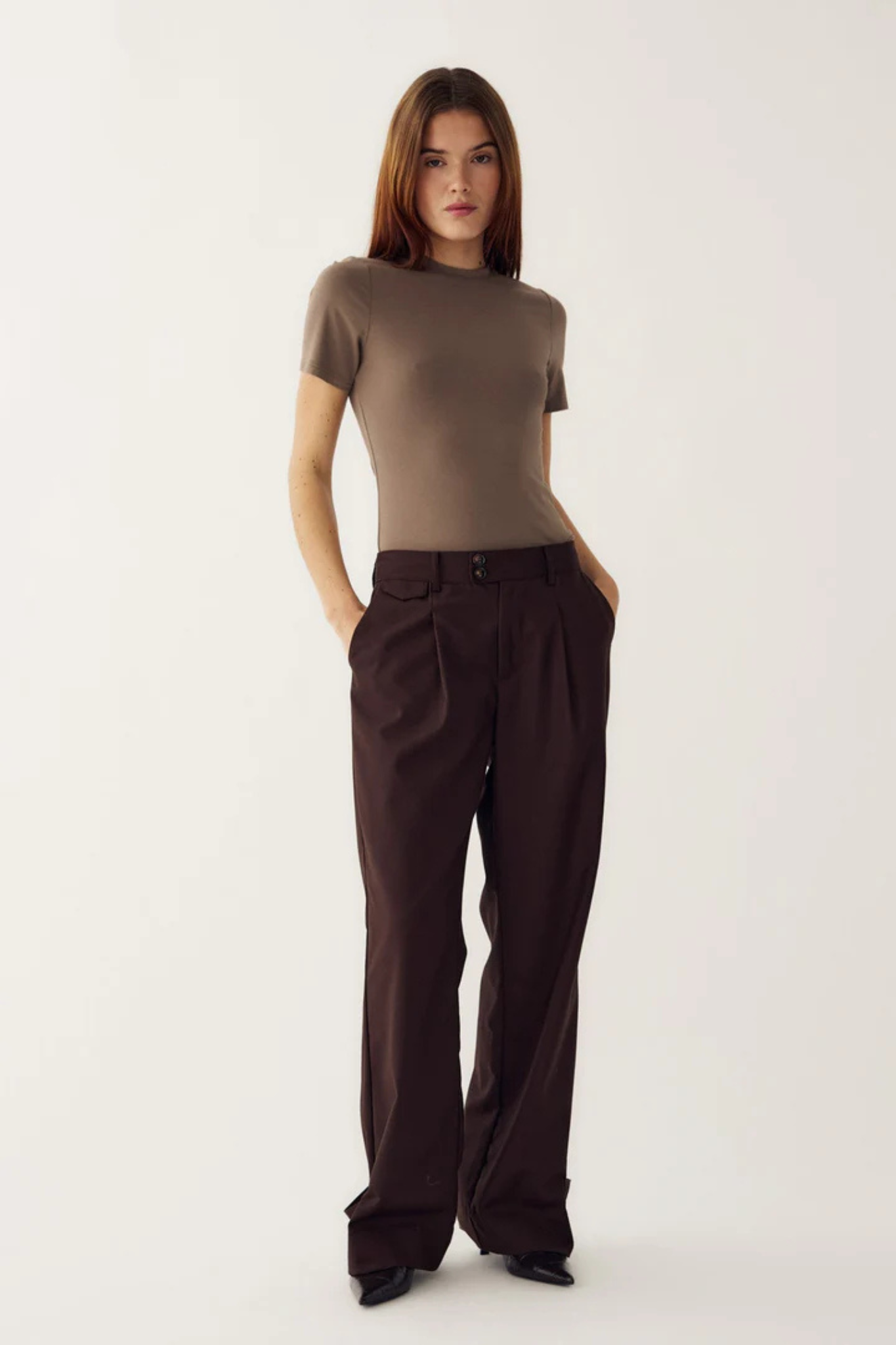 JULIA T-SHIRT - TIMBER WOLF