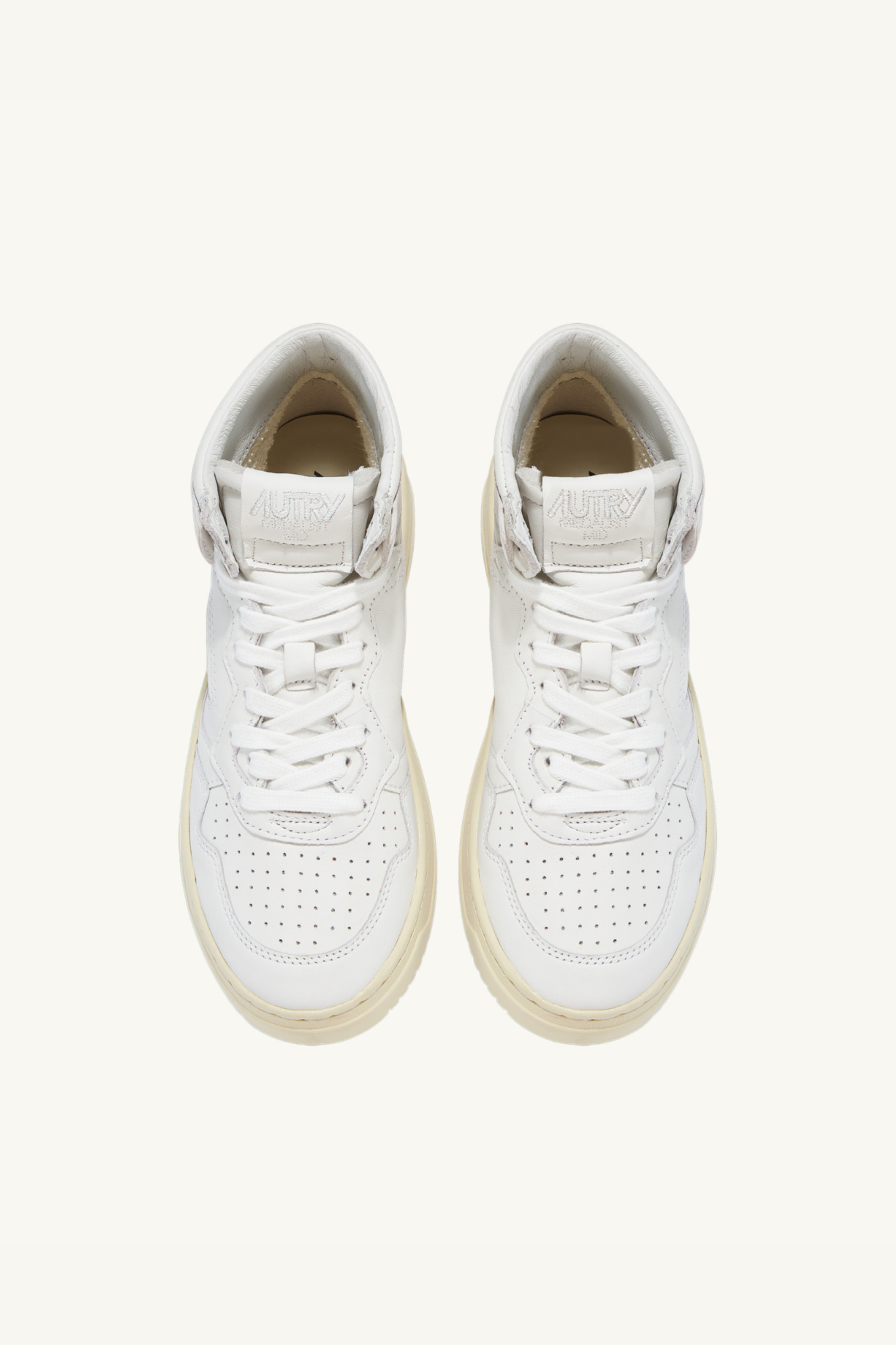 AUMW-GG04 - MEDALIST MID SNEAKERS IN SOFT GOATSKIN COLOR WHITE