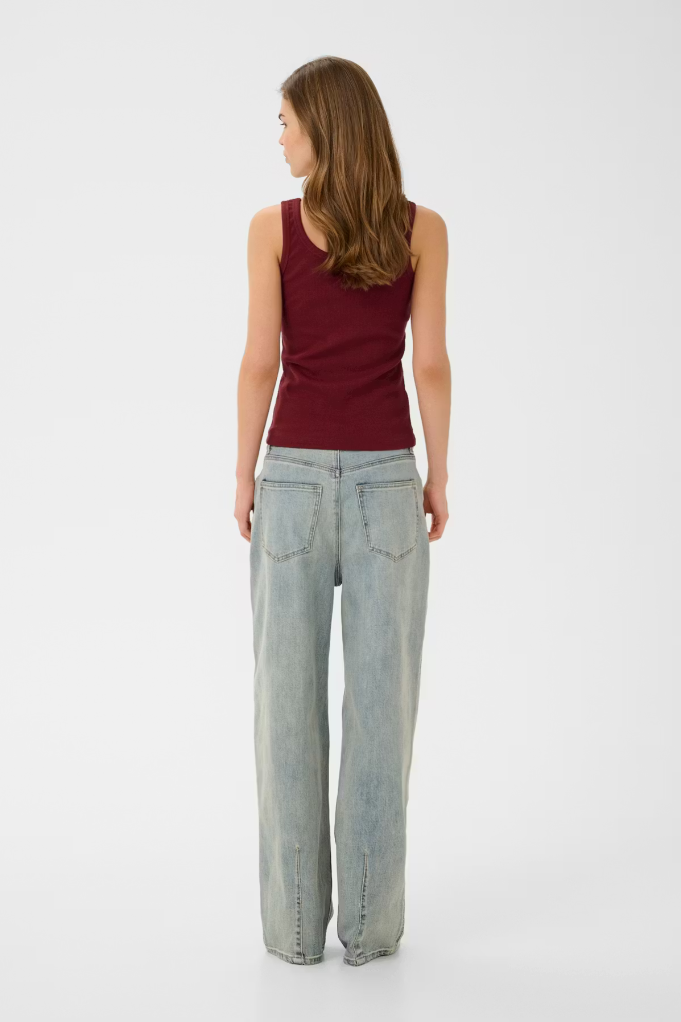 DREW LOG TANK TOP - CABERNET