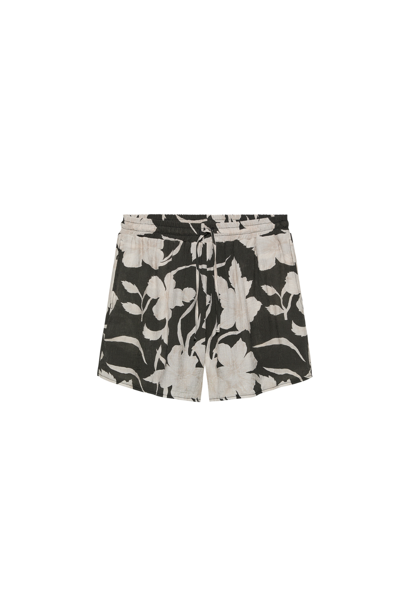 PULL ON HIBISCUS SHORT - BLACK