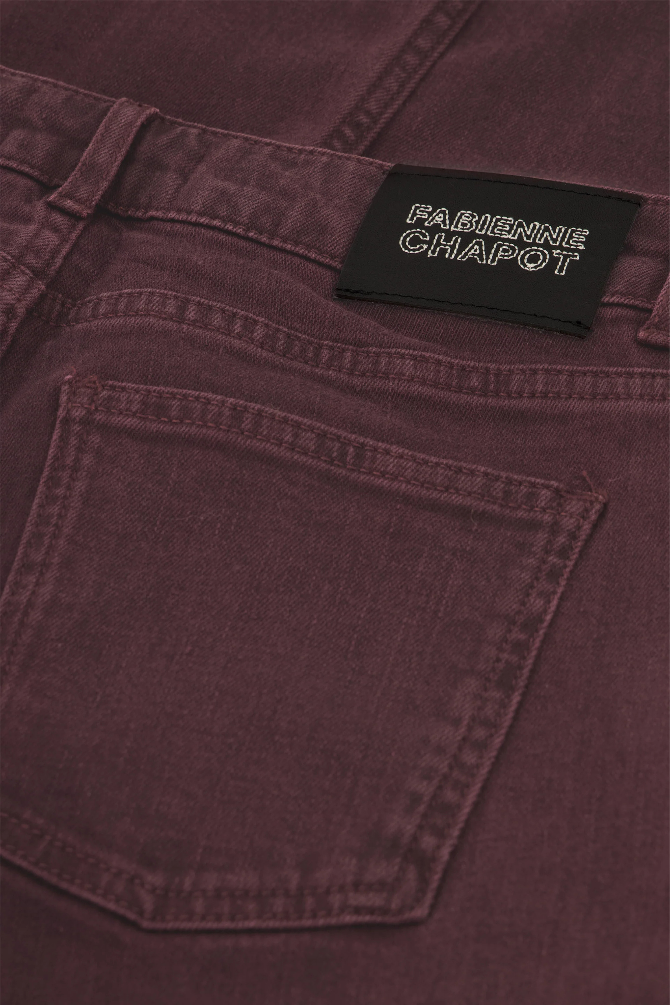 THEA WIDE LEG JEANS - DEEP BURGUNDY