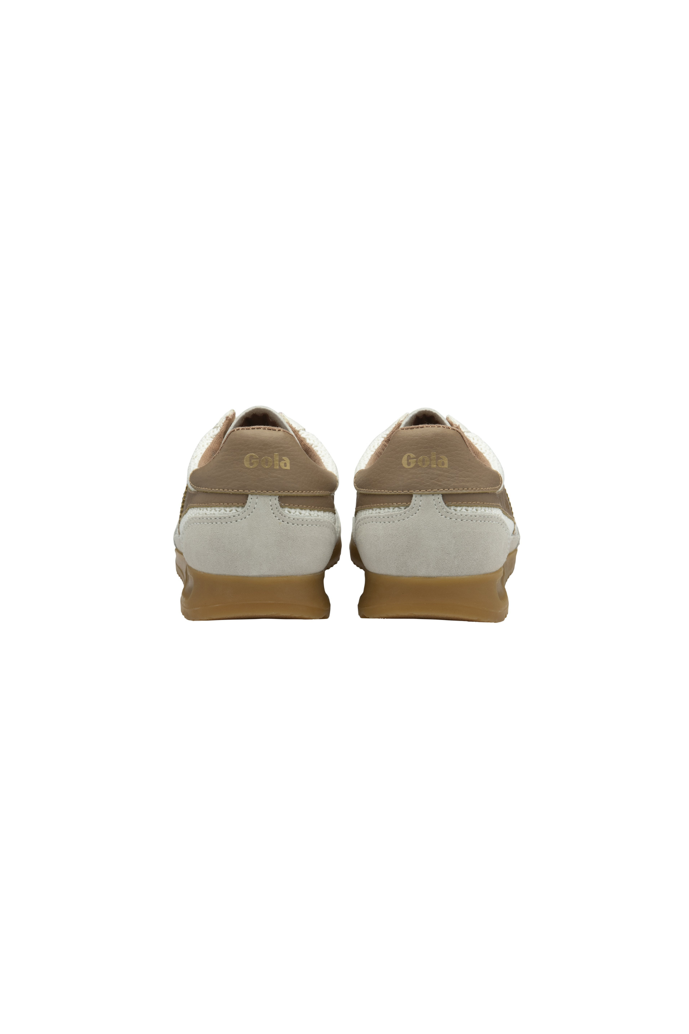 GOLA TORNADO ZEPHYR SNEAKERS WOMEN - OFF WHITE/LIGHT CARAMEL. Back view