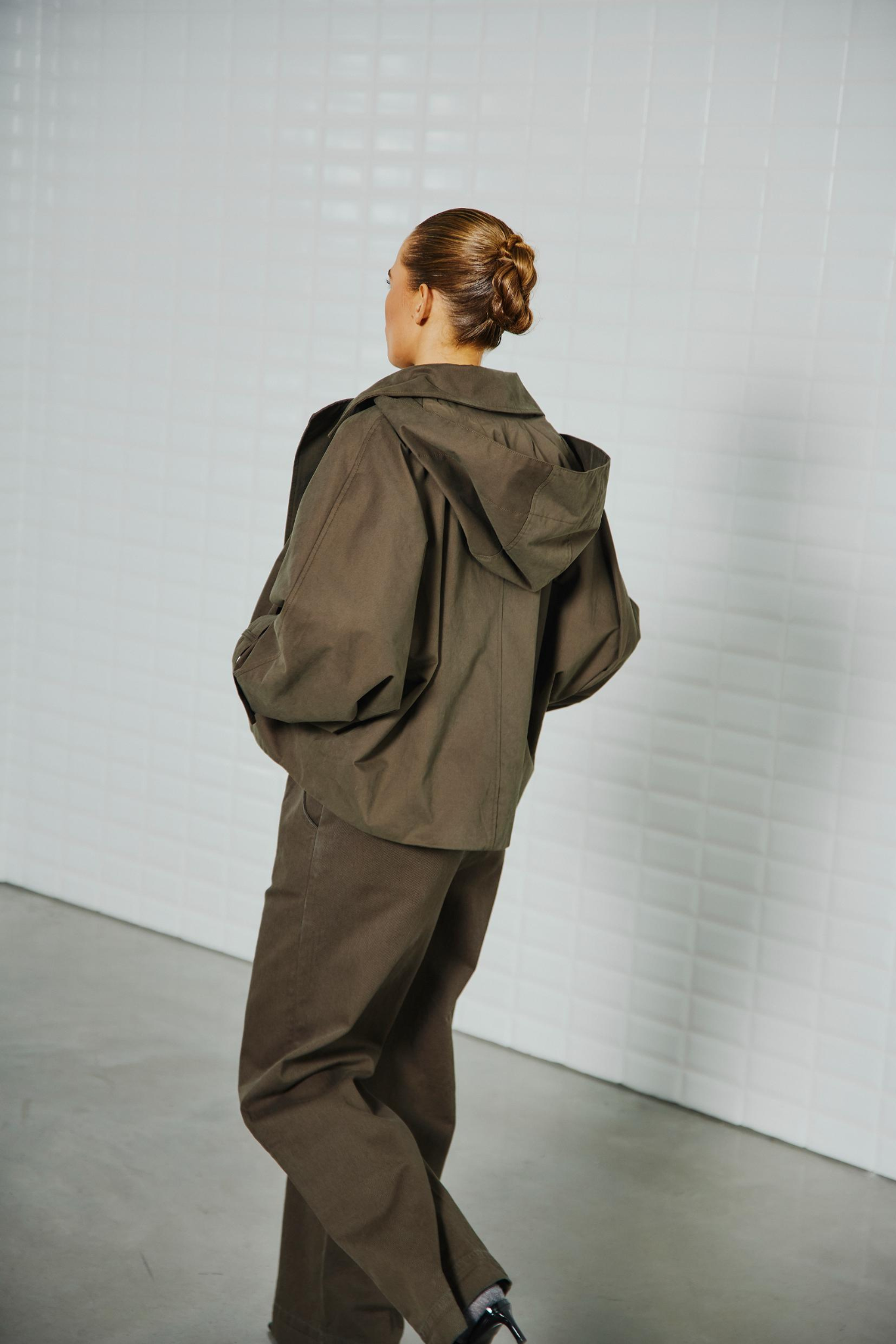 LALAIA HOODED JACKET - MIDNIGHT GREEN