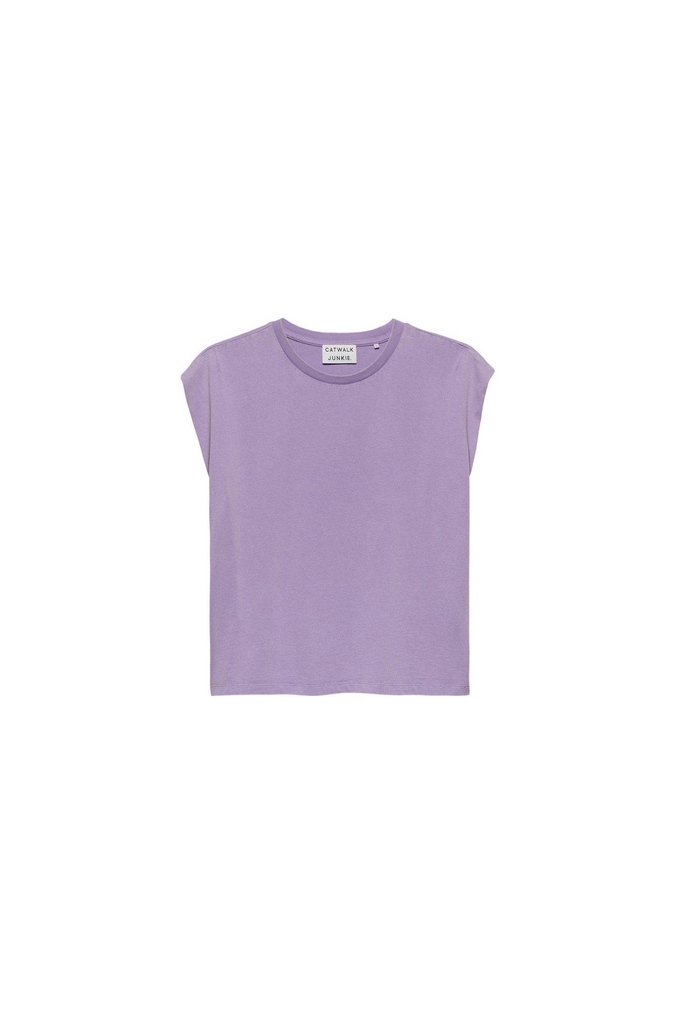 FOLDED SHOULDER SINGLET TOP - PURPLE SKY