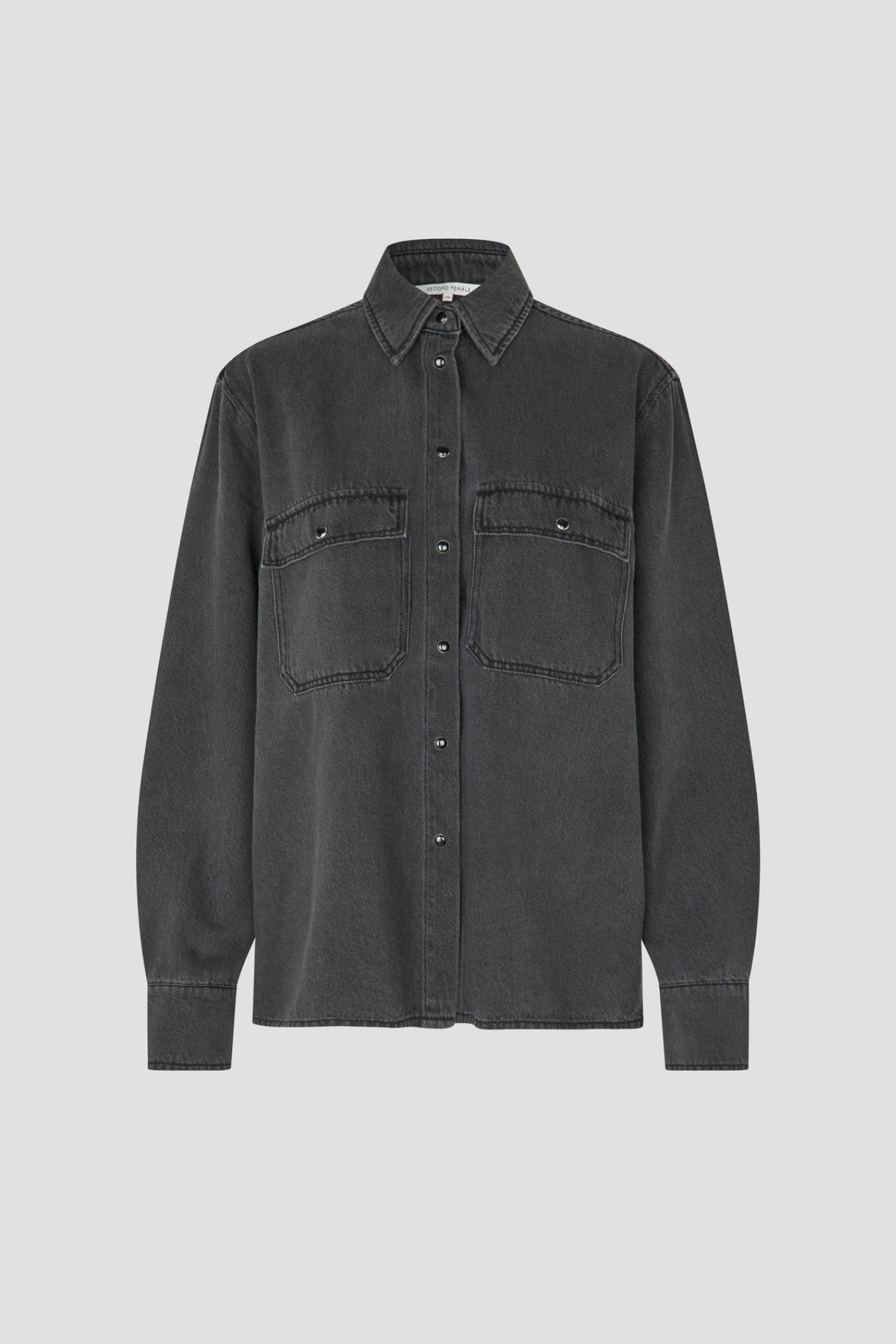 IRVANA DENIM SHIRT - PEWTER