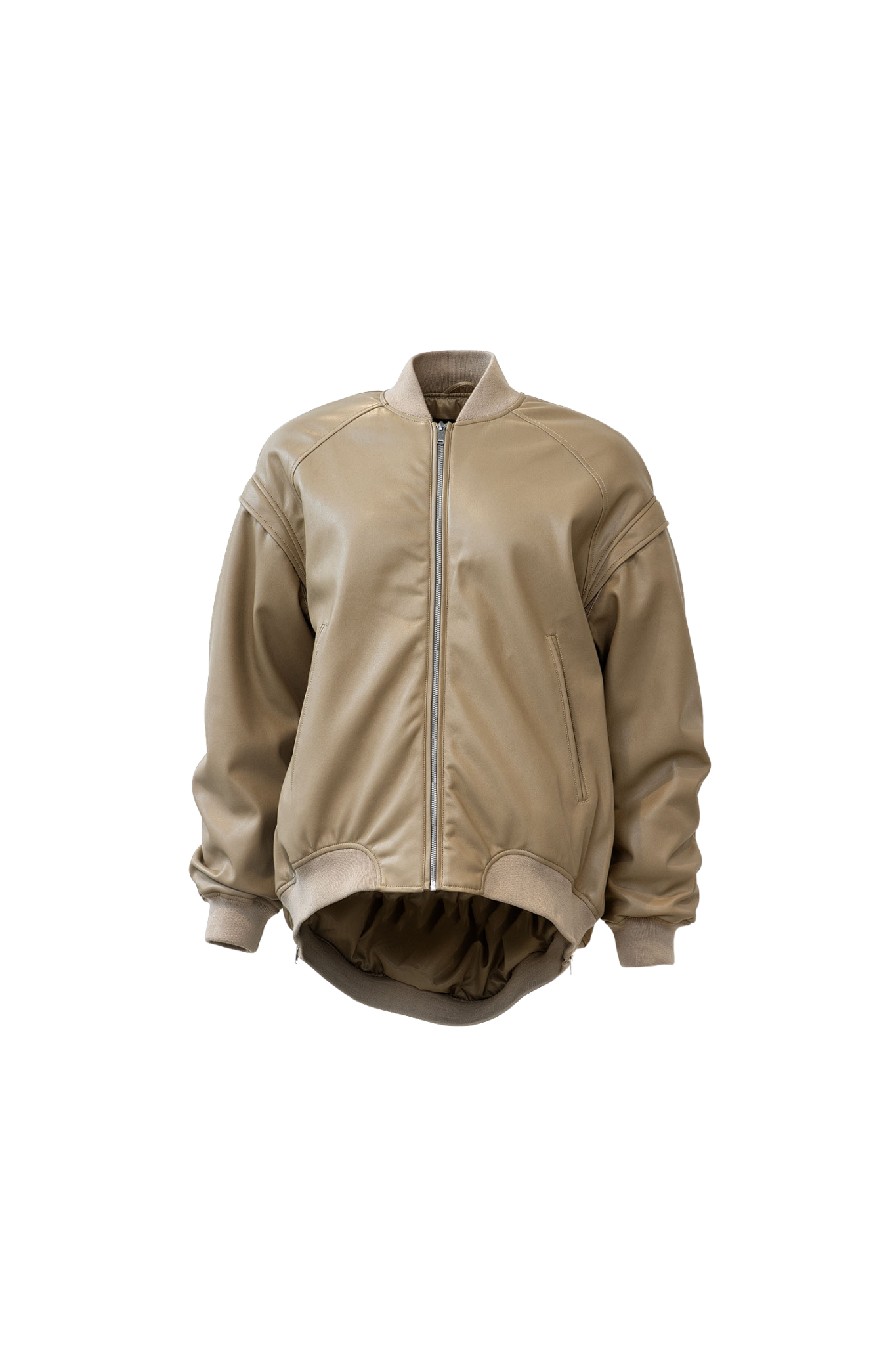 VALERIE VEGAN BOMBER JACKET - DESERT TAUPE