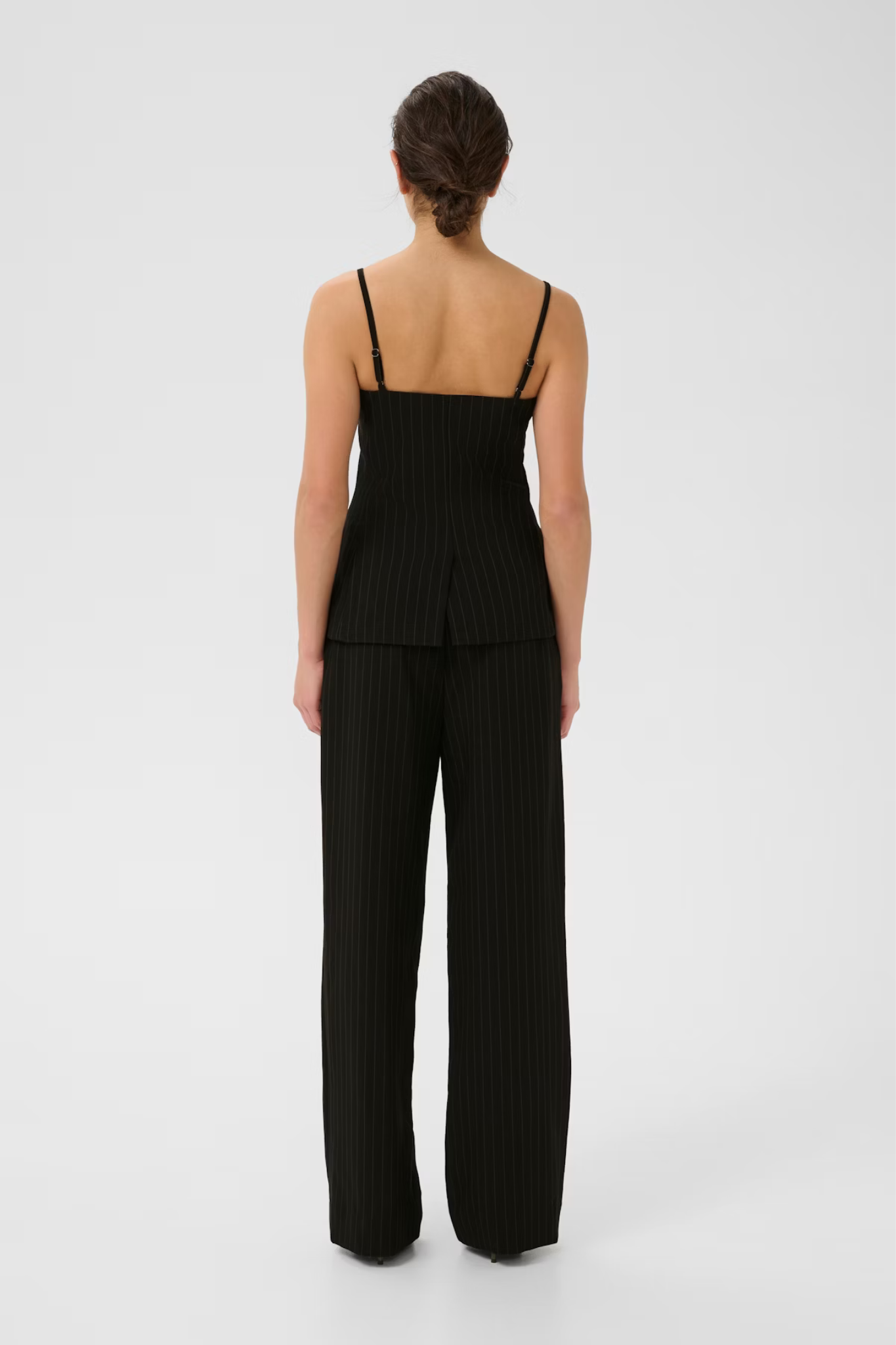 JOELLE CORSAGE - BLACK PINSTRIPE