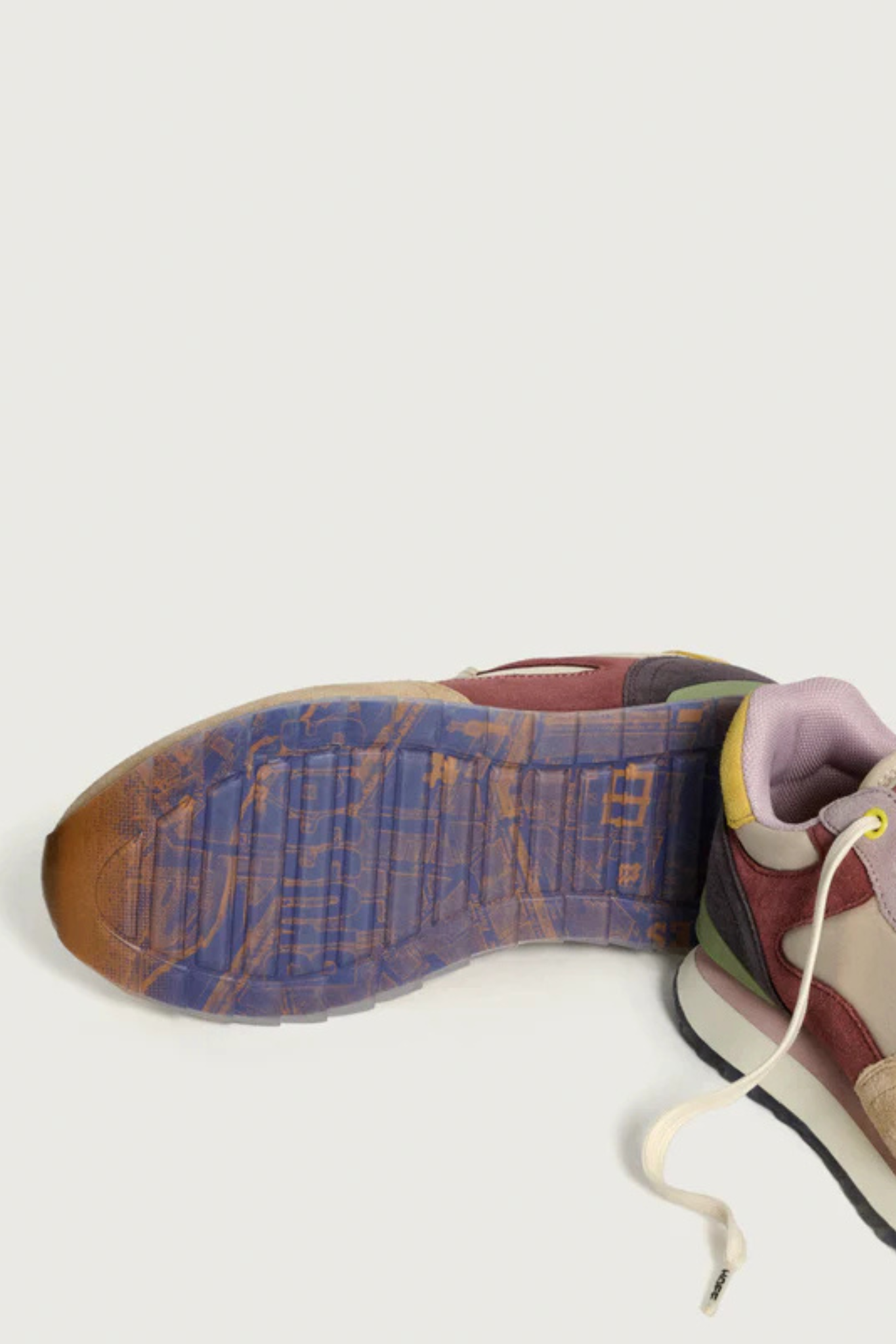 CITY BRUSSELS WOMEN SNEAKERS - BEIGE/GREEN/PURPLE