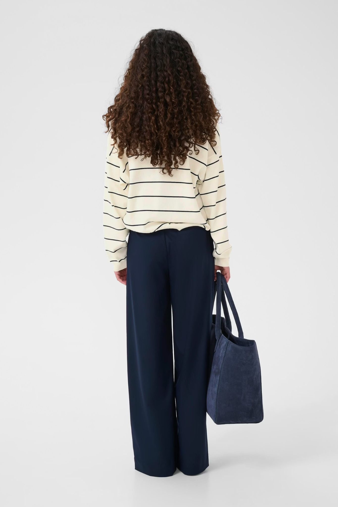 TAIGE POLOSHRIT PULLOVER - EGRET / SKYCAPTAIN STRIPED