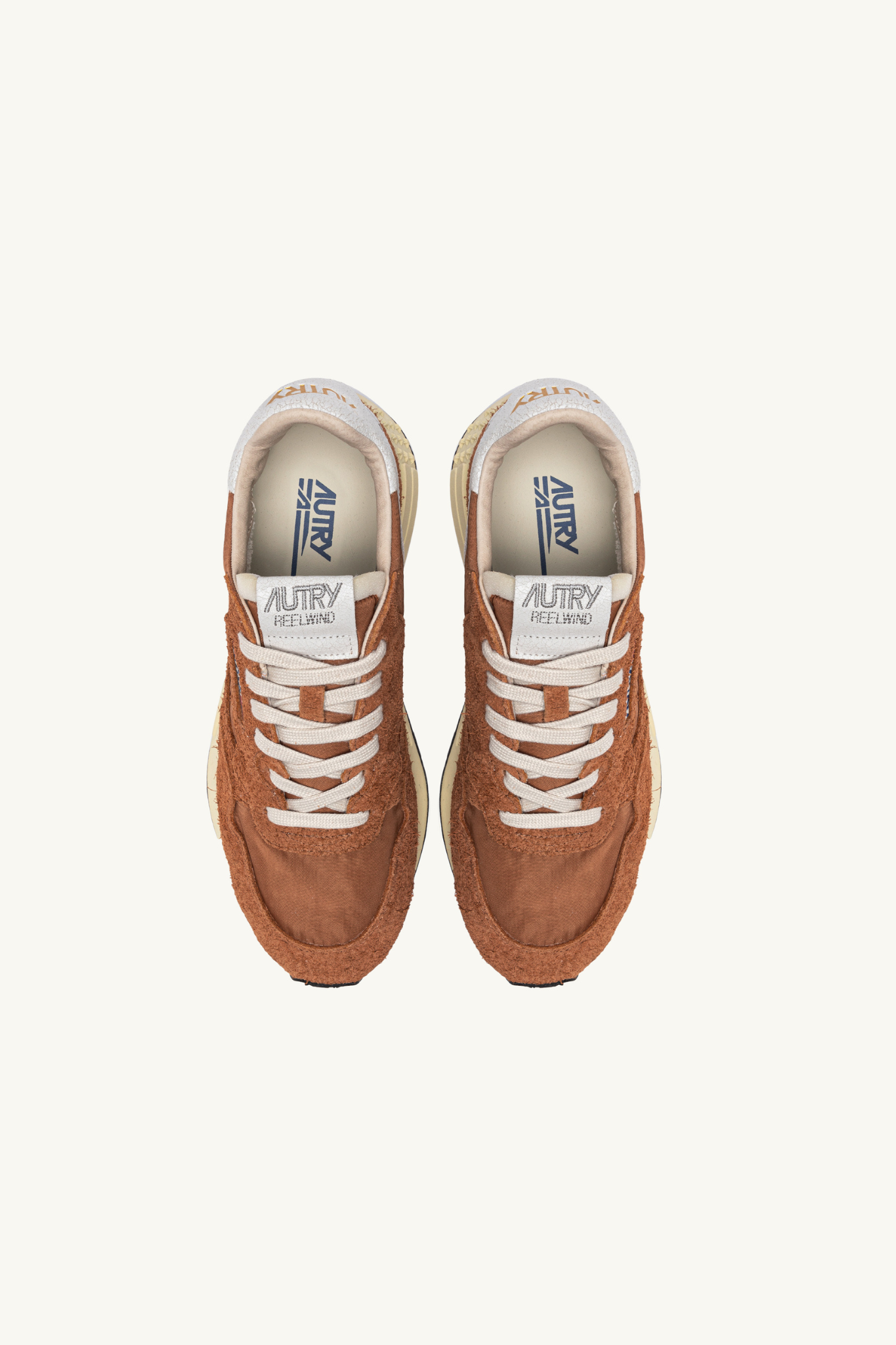 WWLM-NC28 - REELWIND LOW MEN SNEAKERS - NYLON/CRACK WHITE/BRNSUG