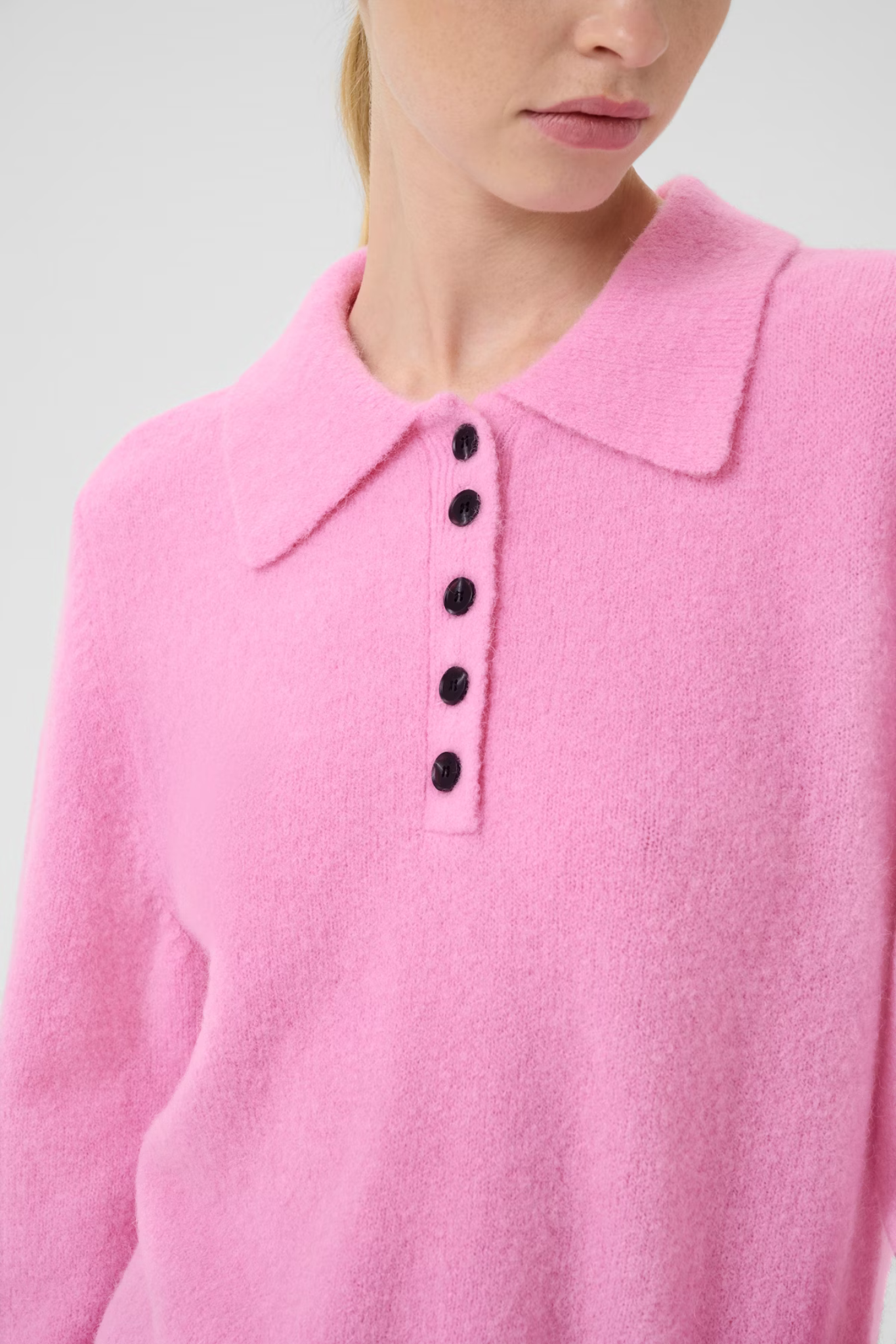 ALPHA POLO PULLOVER - BEGONIA MELANGE