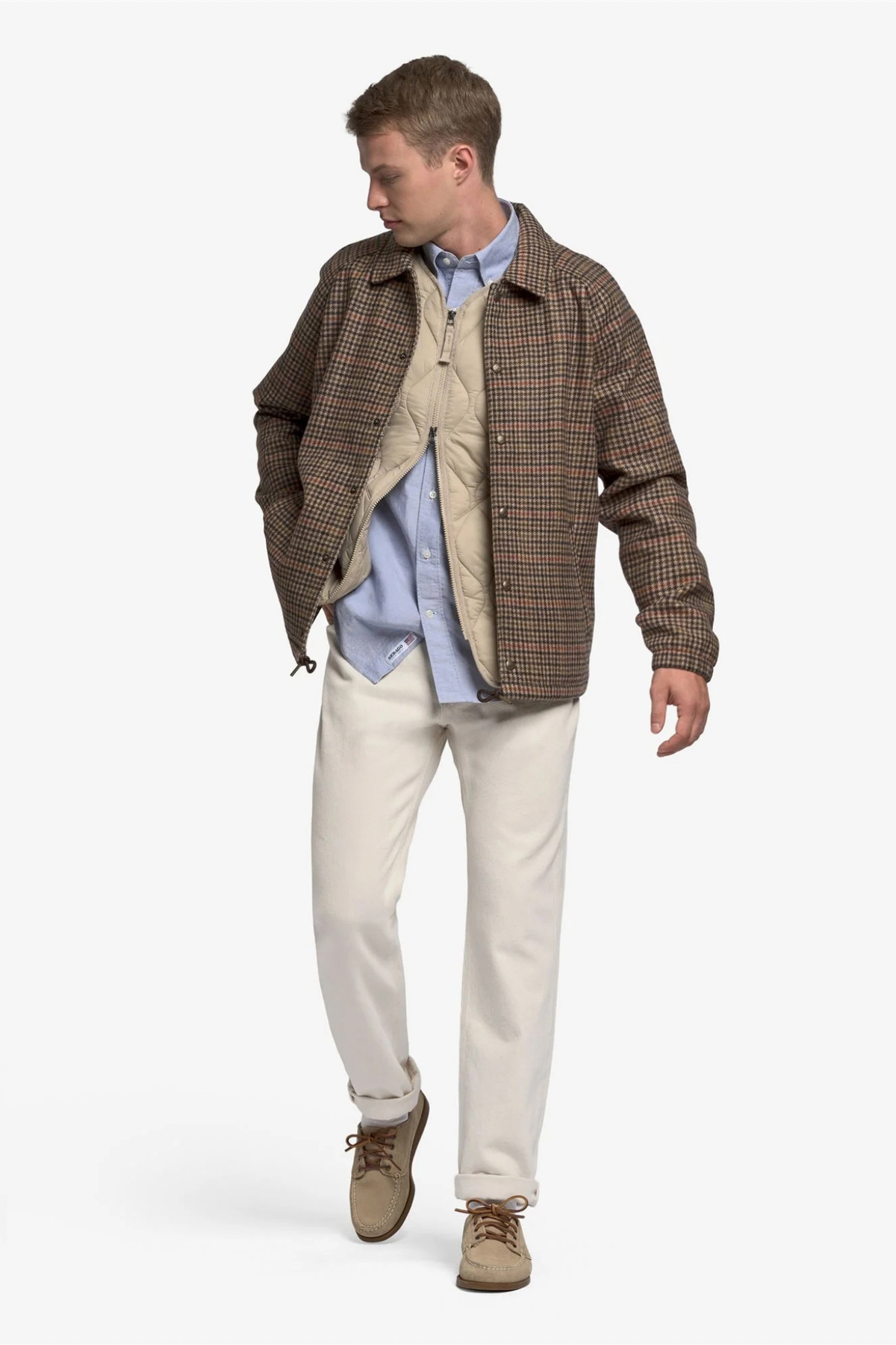 TENDER PIED DE POULE JACKET - BEIGE-BLUE-GREEN-BROWN