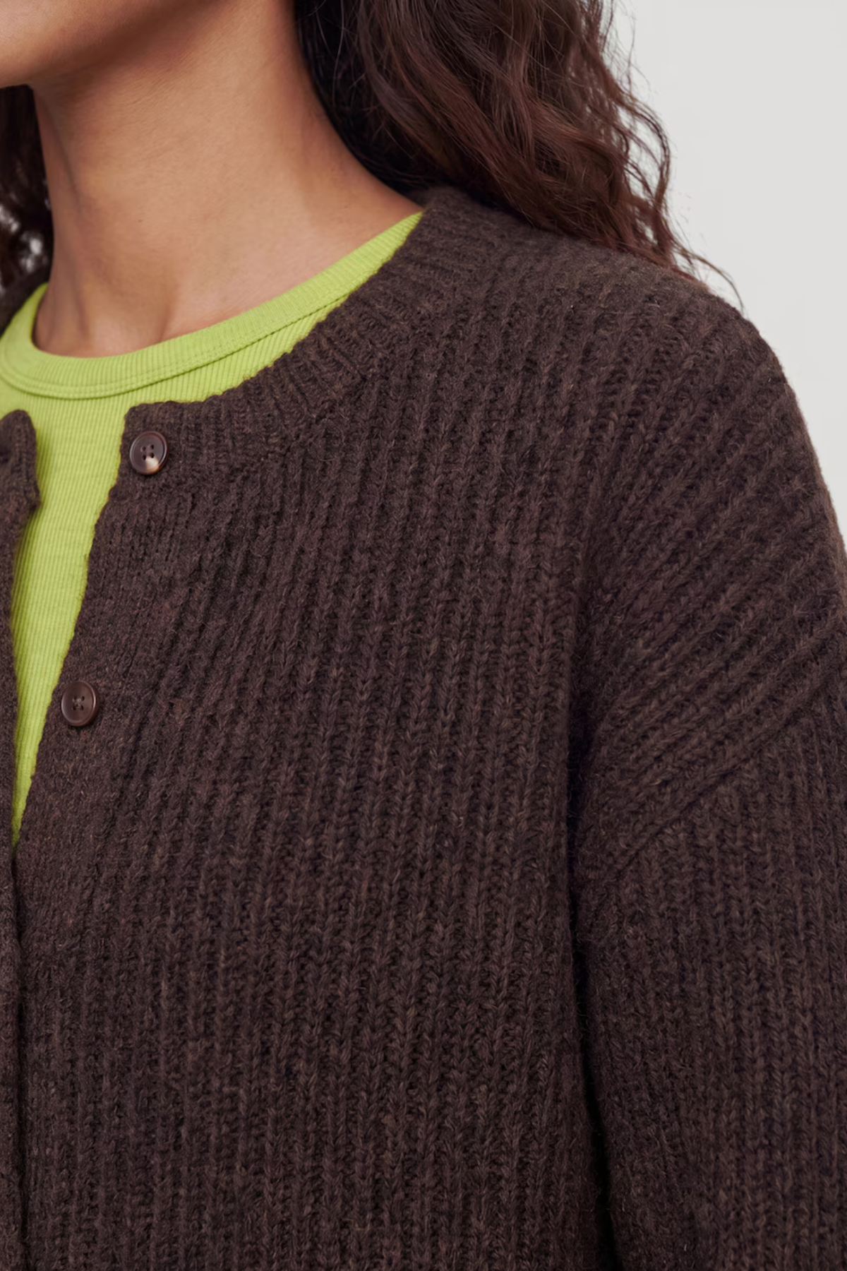 LLIANA CARDIGAN - BROWN
