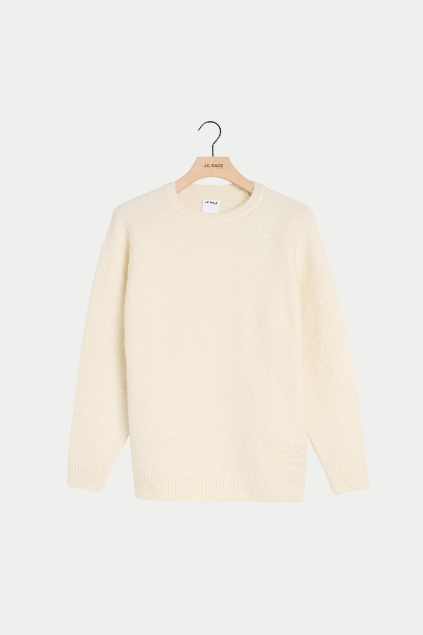 RONDE HALS BUCK KNIT - COCONUT MILK