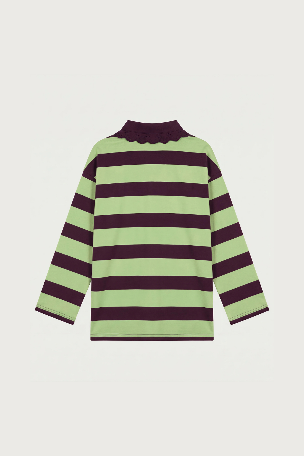 DANILA WIDE LONGSLEEVE POLO - GREEN