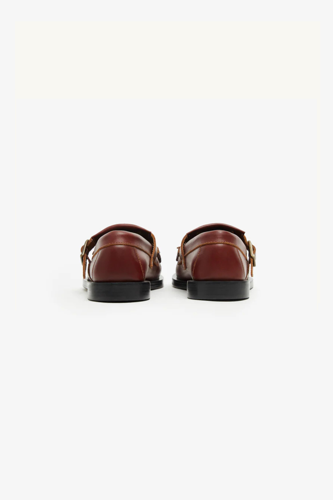 VEGA LEATHER T-BAR SHOES - REDISH