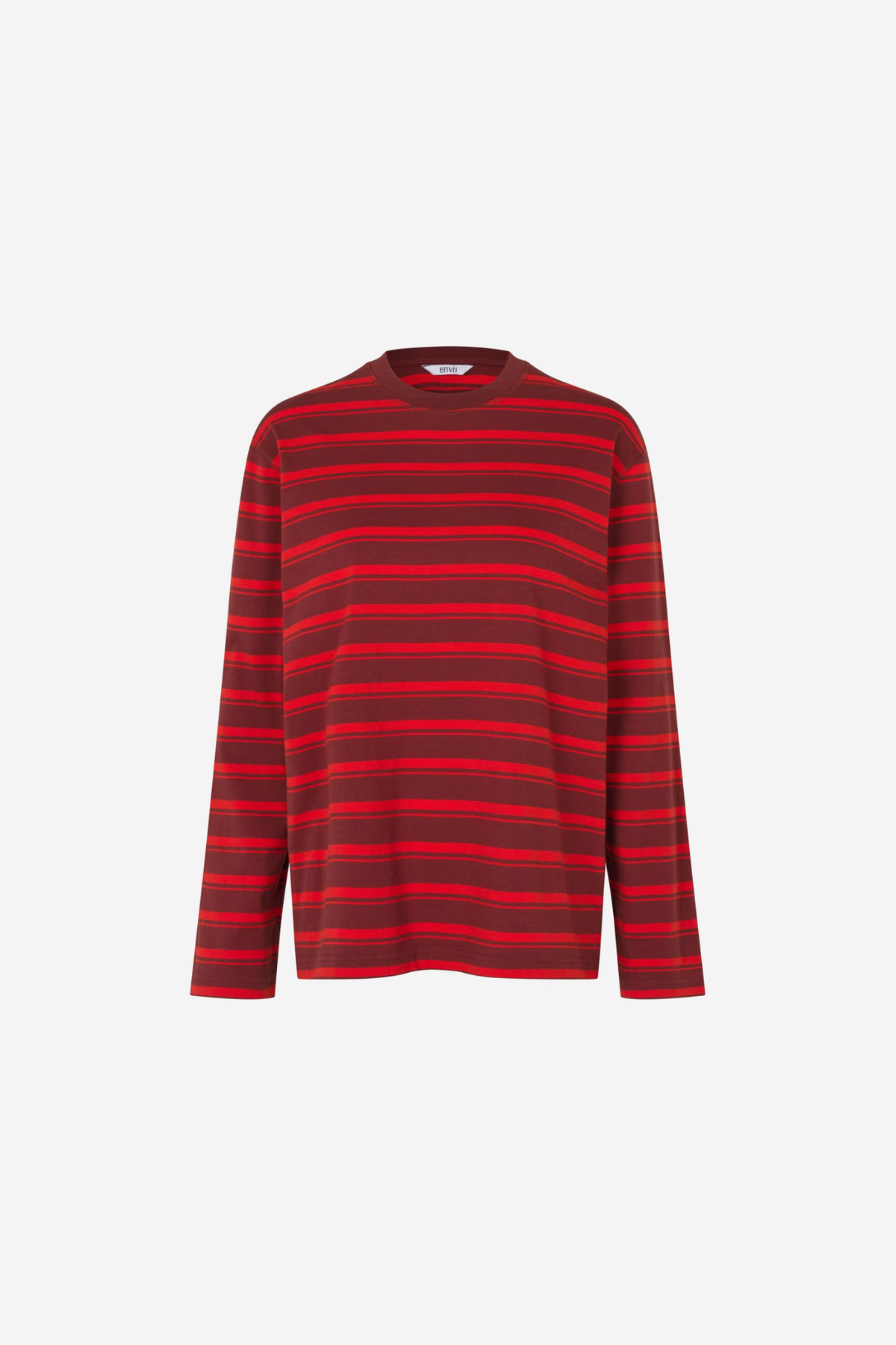 KULLA LS STRIPE - MAROON FIERY RED STRIPE
