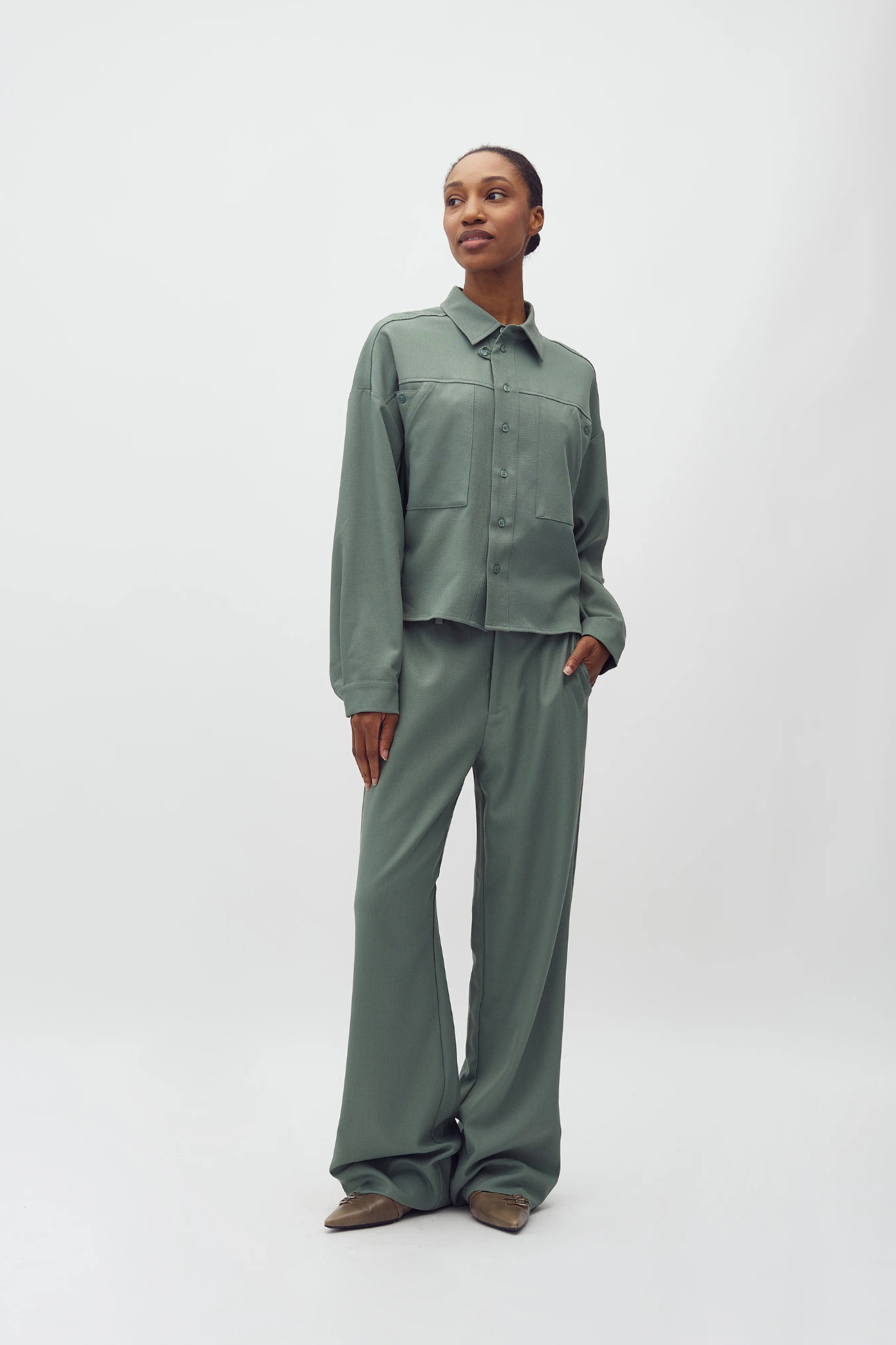 LEYVA SHIRT - ICEBERG GREEN MELAN