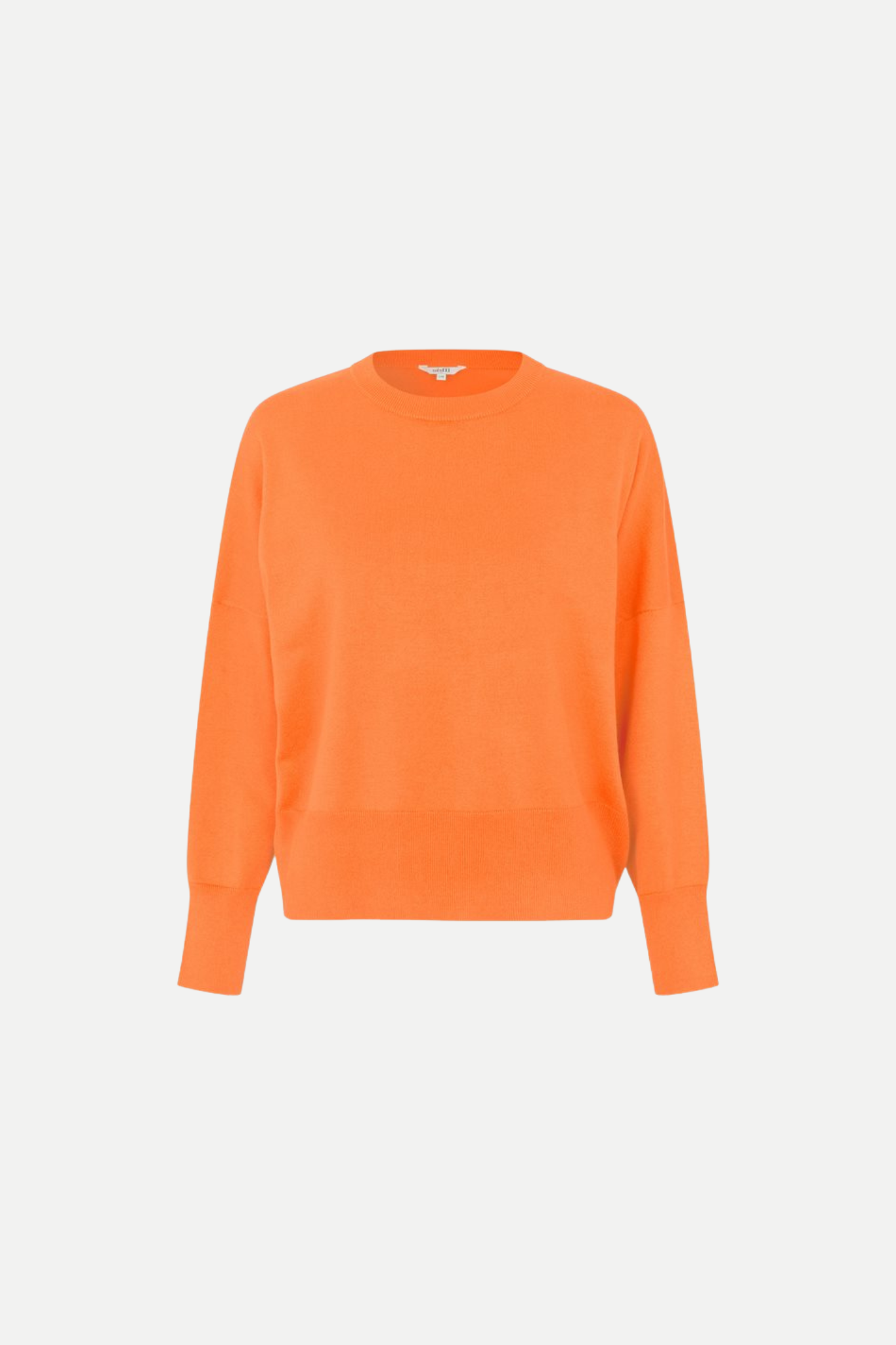 MBYM bravani gillian knit in orange peel. Front flatlay view