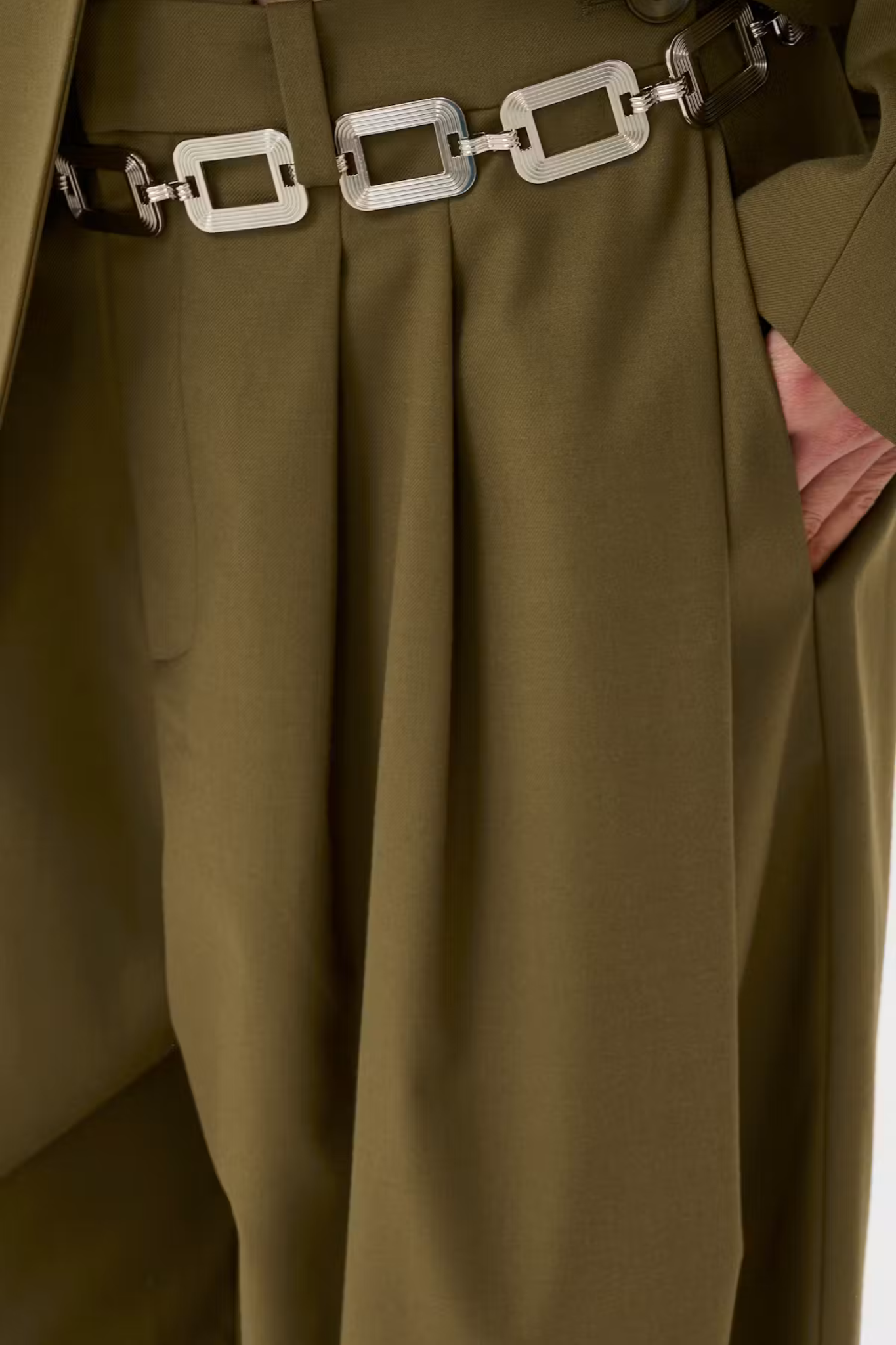 OLIVIA HW PANTS - MILITARY OLIVE