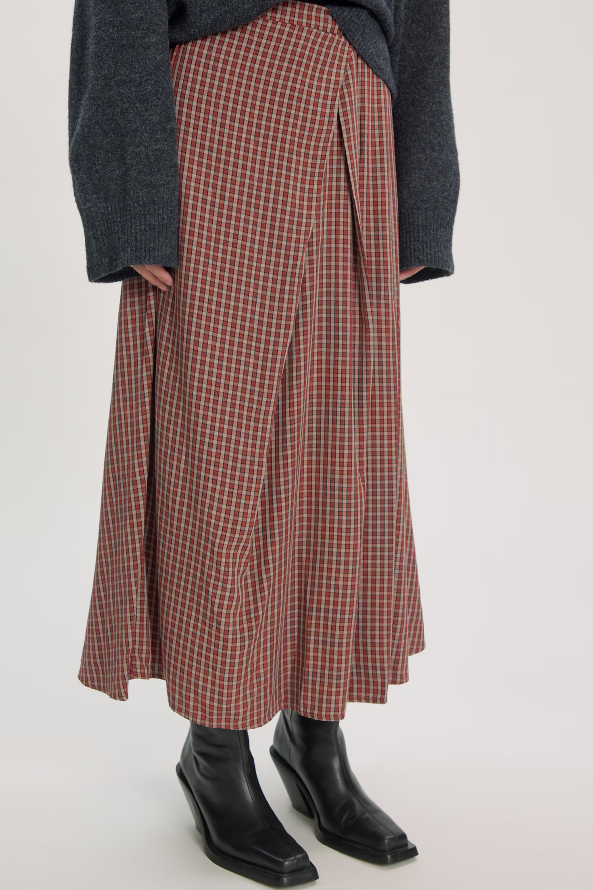 ROHA SKIRT - RED CHECK