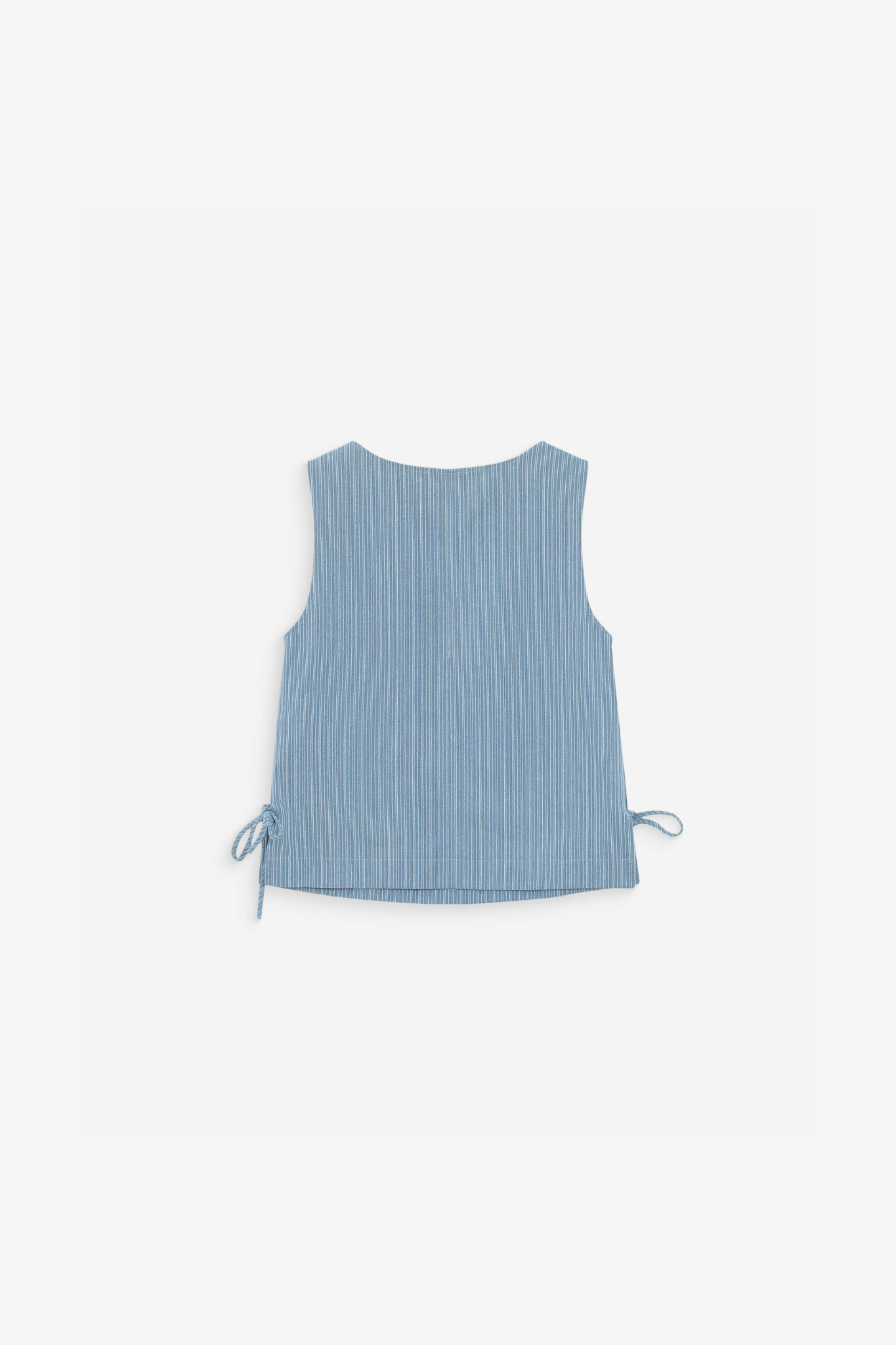 VENDOME DENIM TOP - STRIPED BLUE