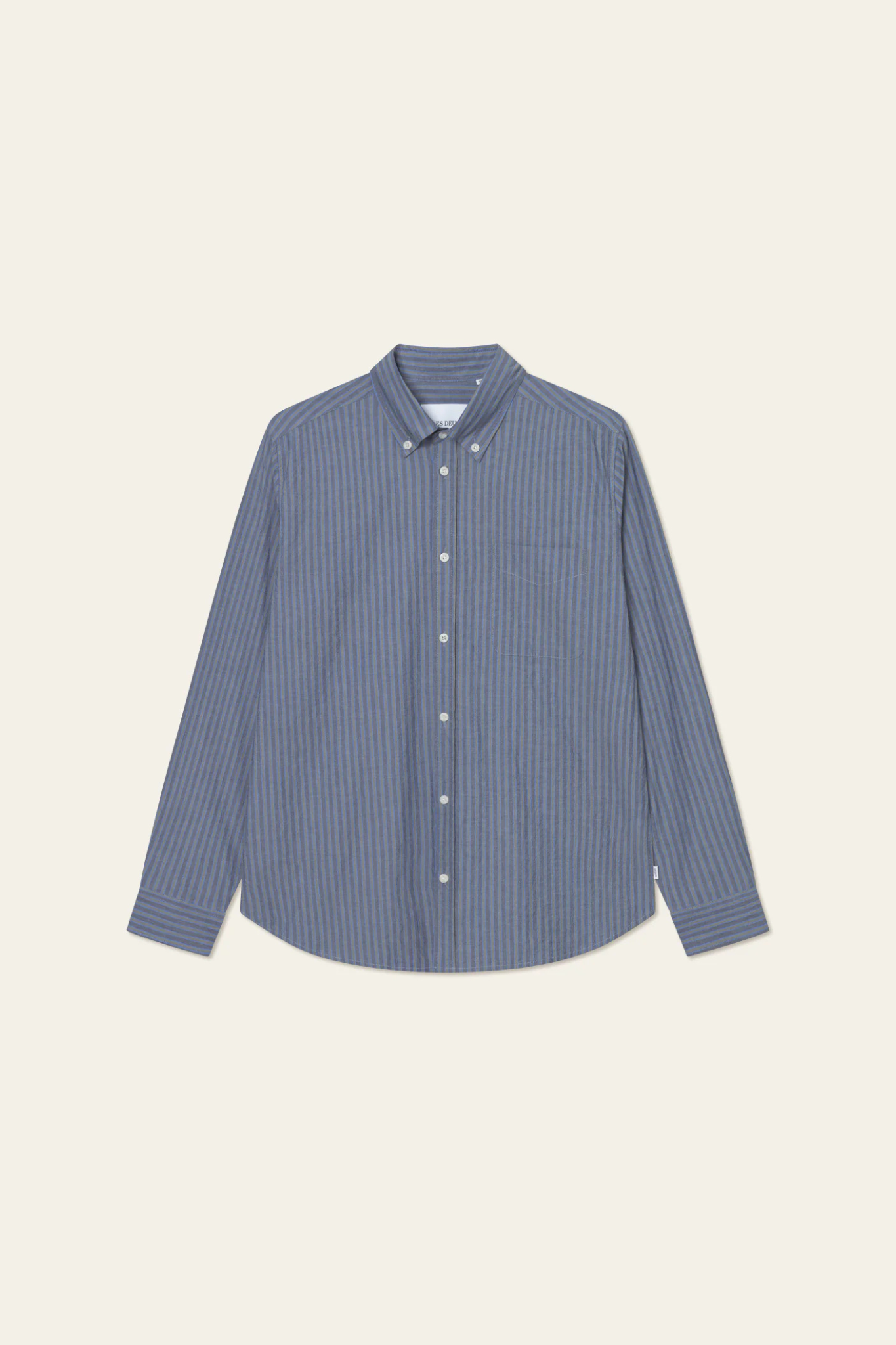 KENT STRIPE POPLIN SHIRT - DARK NAVY