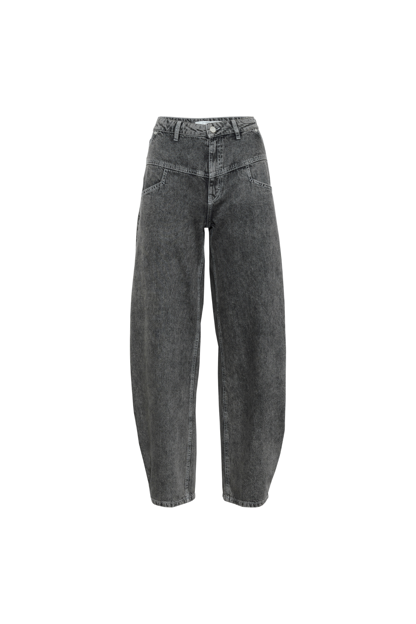 JOSIE HW BARREL JEANS - GREIGE DENI
