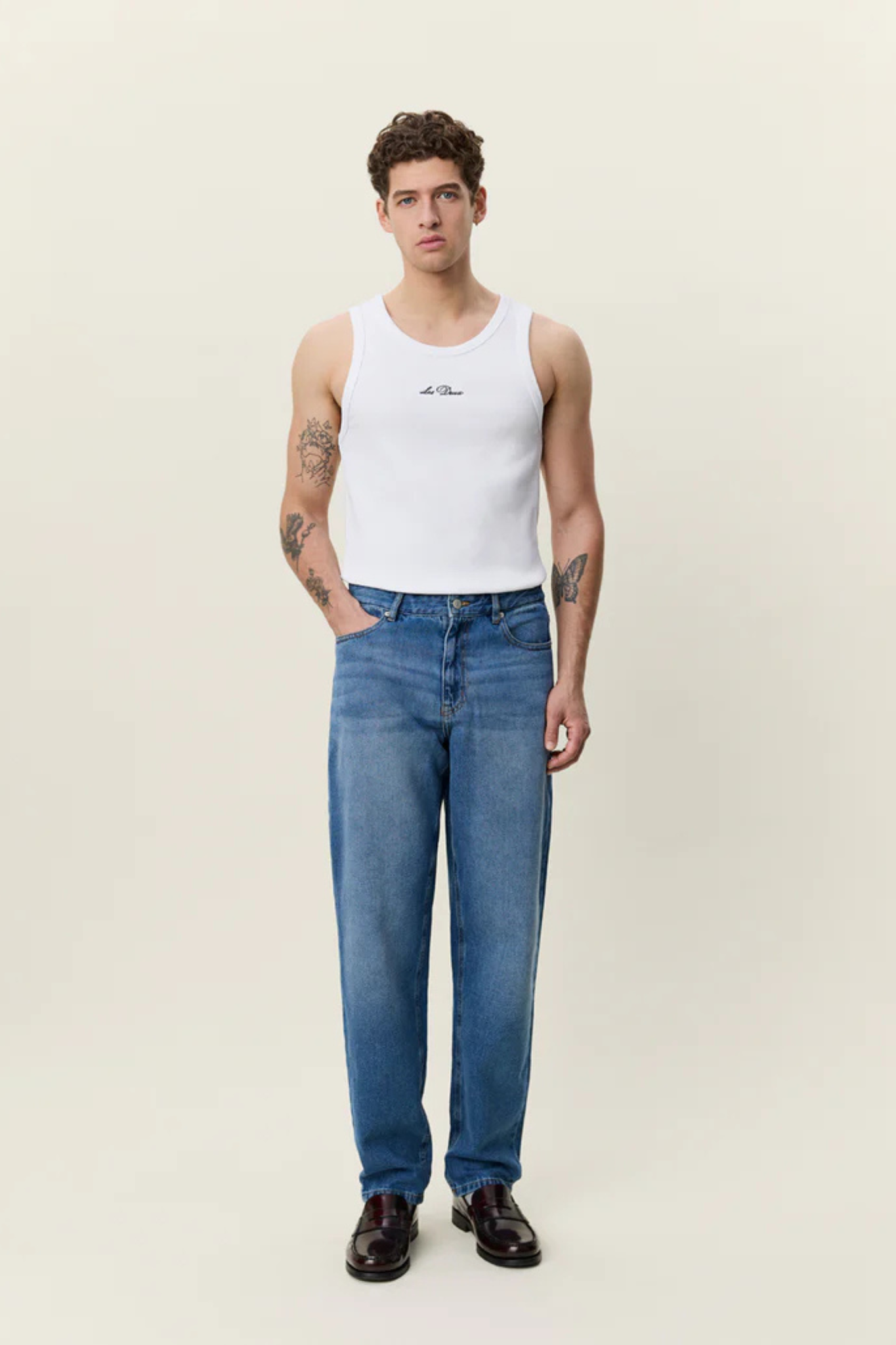 RYDER WASHED DENIM JEANS - MEDIUM INDIGO WASH