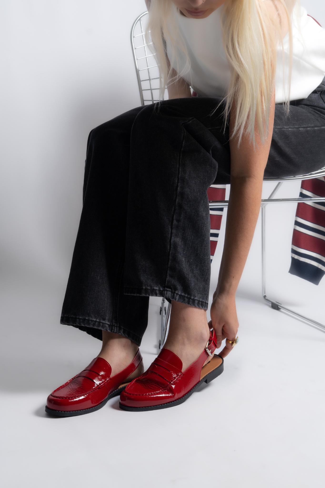 POP SLINGBACK LOAFER NAPPALAK SHOES - RED