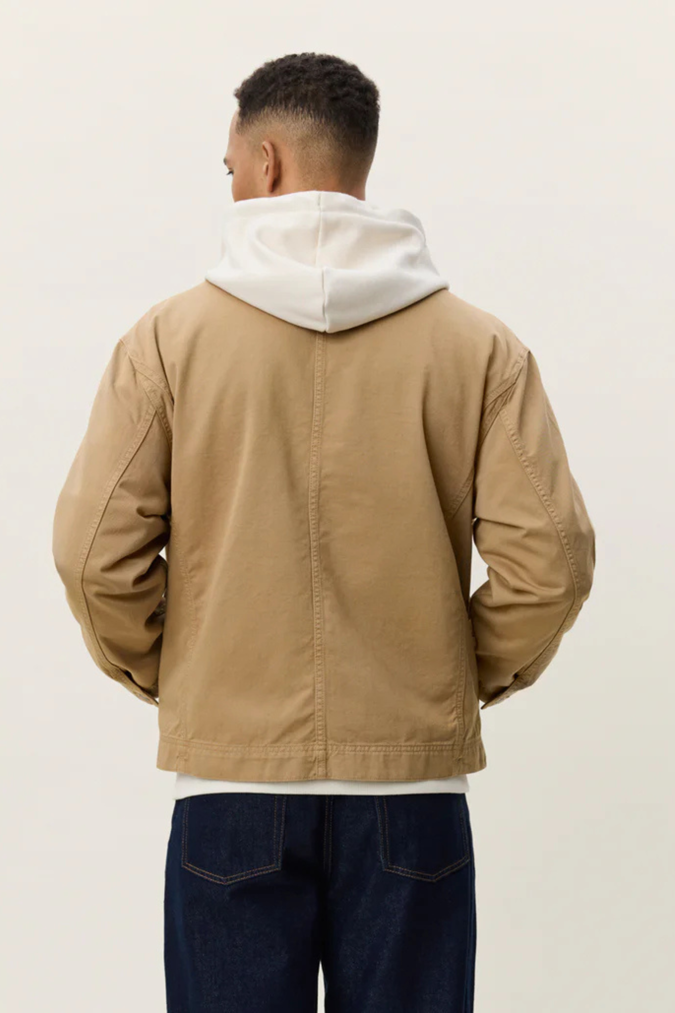 TWILL ZIPPER JACKET - INCENSE BEIGE