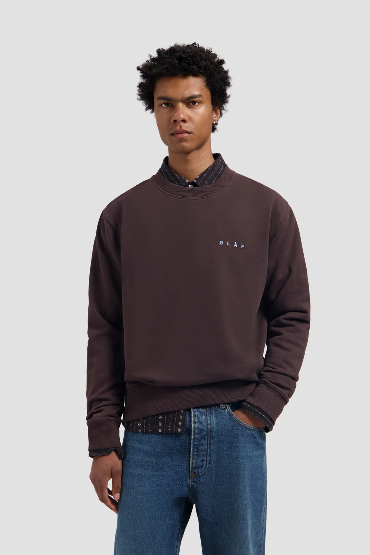 LASSO FACE CREWNECK - CHOCOLATE PLUM