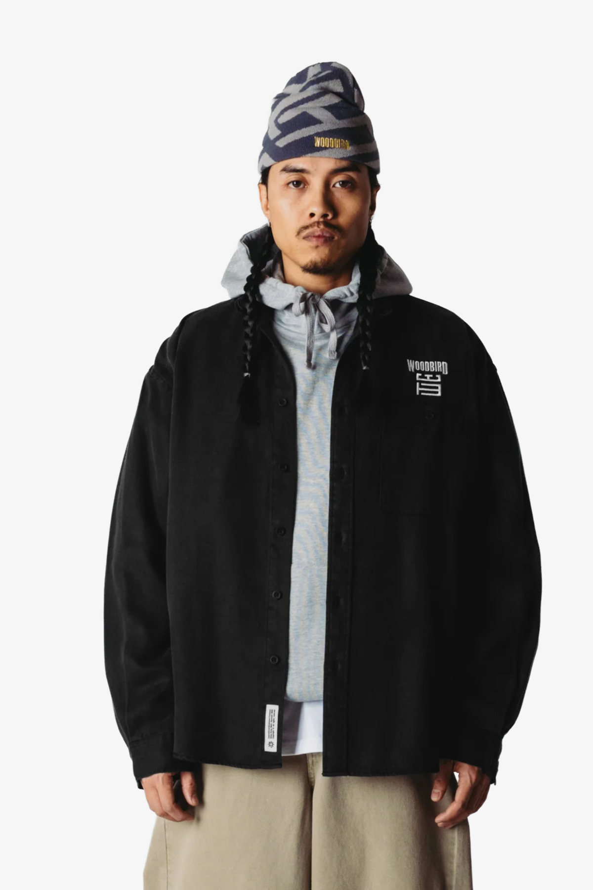 JONGENS DENIM OVERHEMD - ZWART