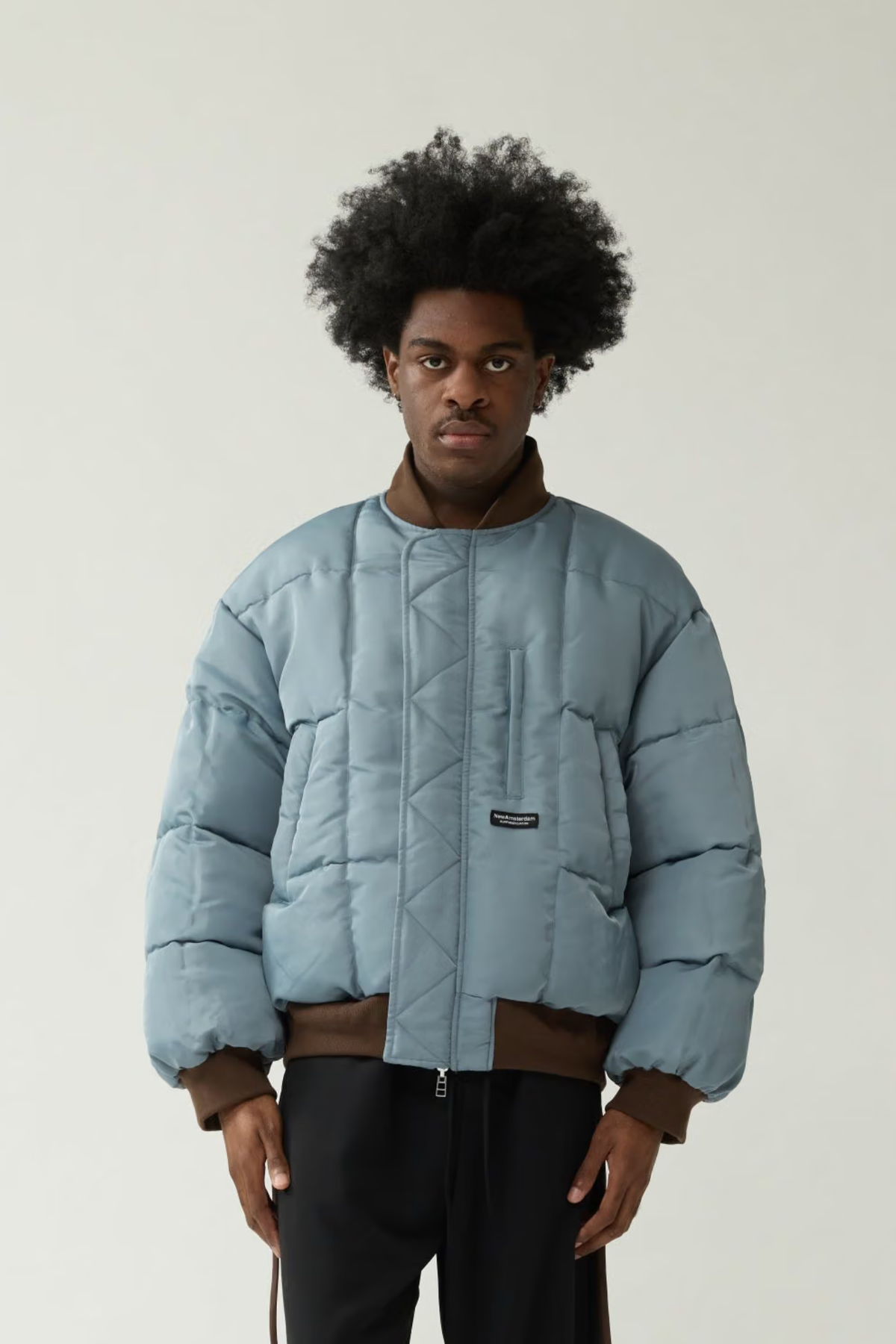 REVERSIBLE BOMBER JACKET - BROWN
