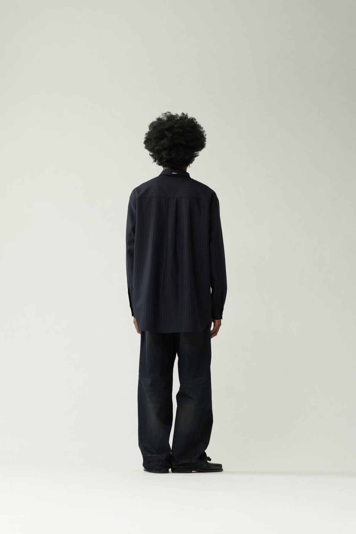 WOOL WORK TROUSERS - NAVY BLUE
