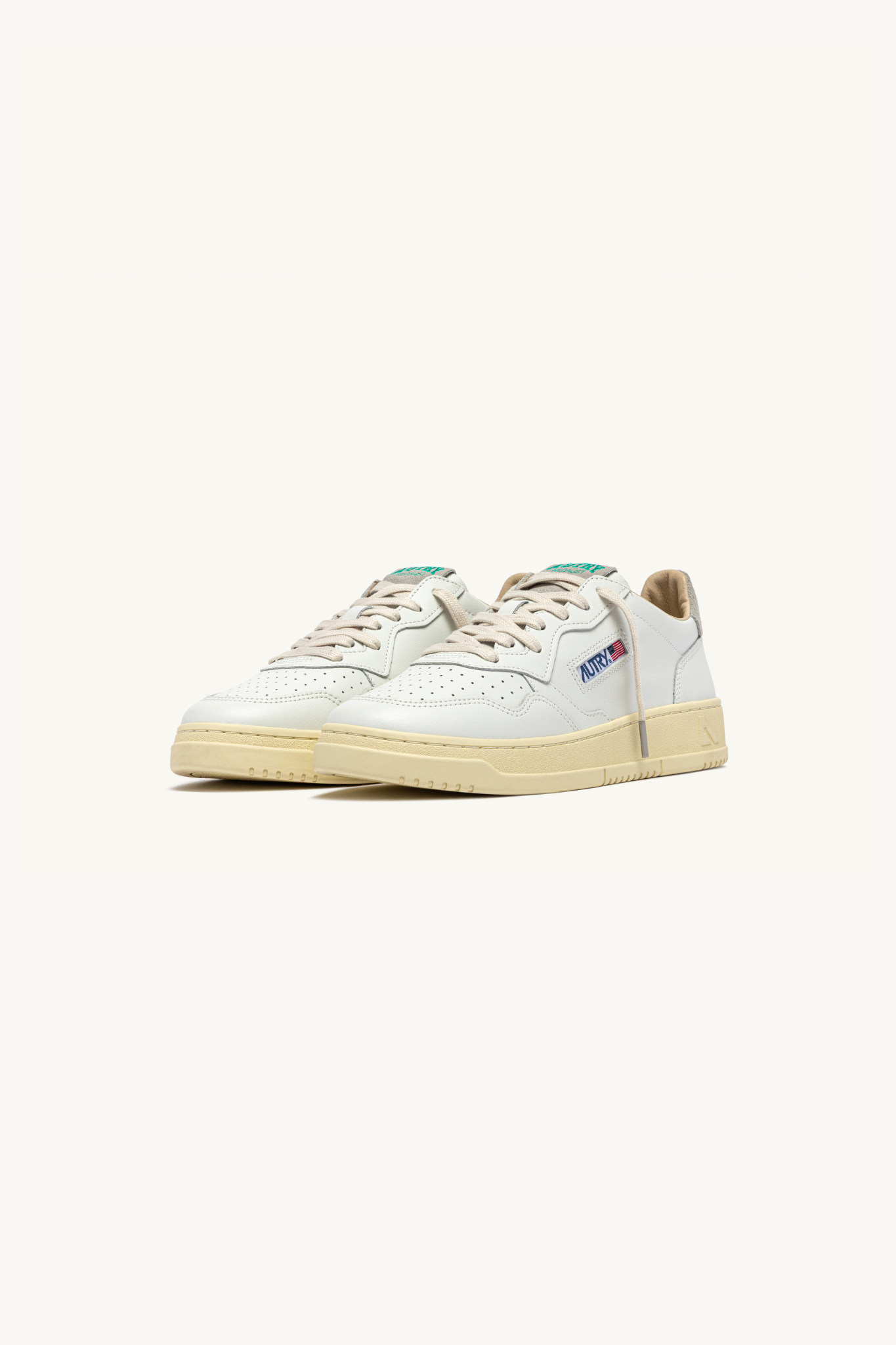 AULM-HJ01- MEDALIST LOW MEN SNEAKERS - LEA/SUECOLLEG WHT/NUVOLE