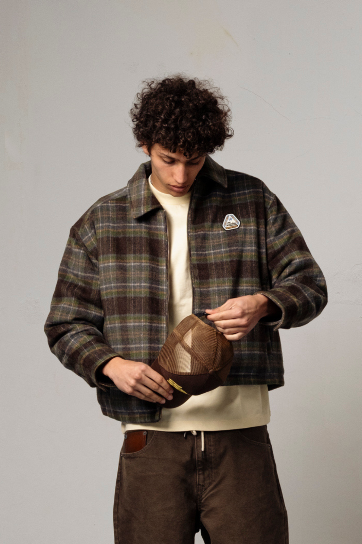 RETRO FIELD CHECK OVERSHIRT - GREEN/BLACK