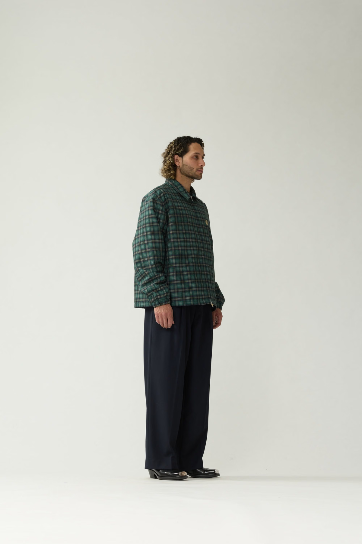 COACH JACKET - GREEN CHECK