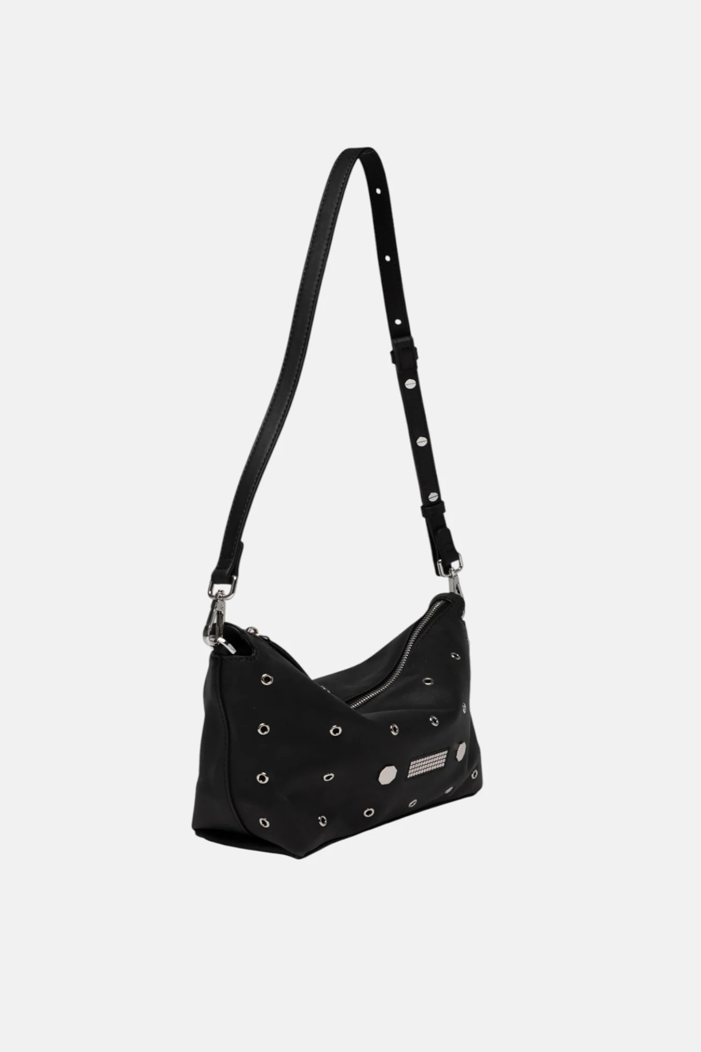 STELLA EYELETS BAG - BLACK SILVER