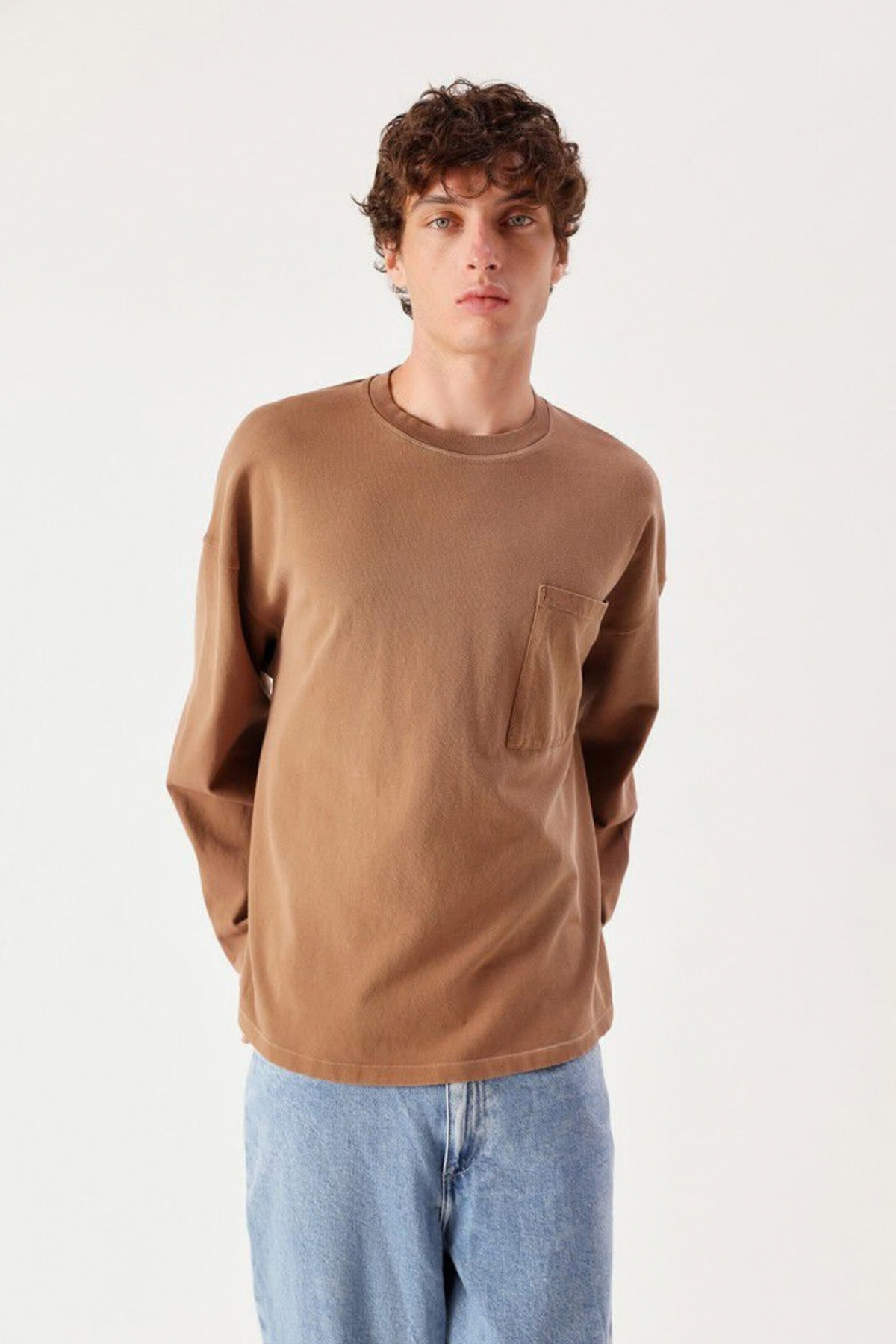 AFOMA T-SHIRT LONGSLEEVES MEN - LATTE SPRAY VINTAGE