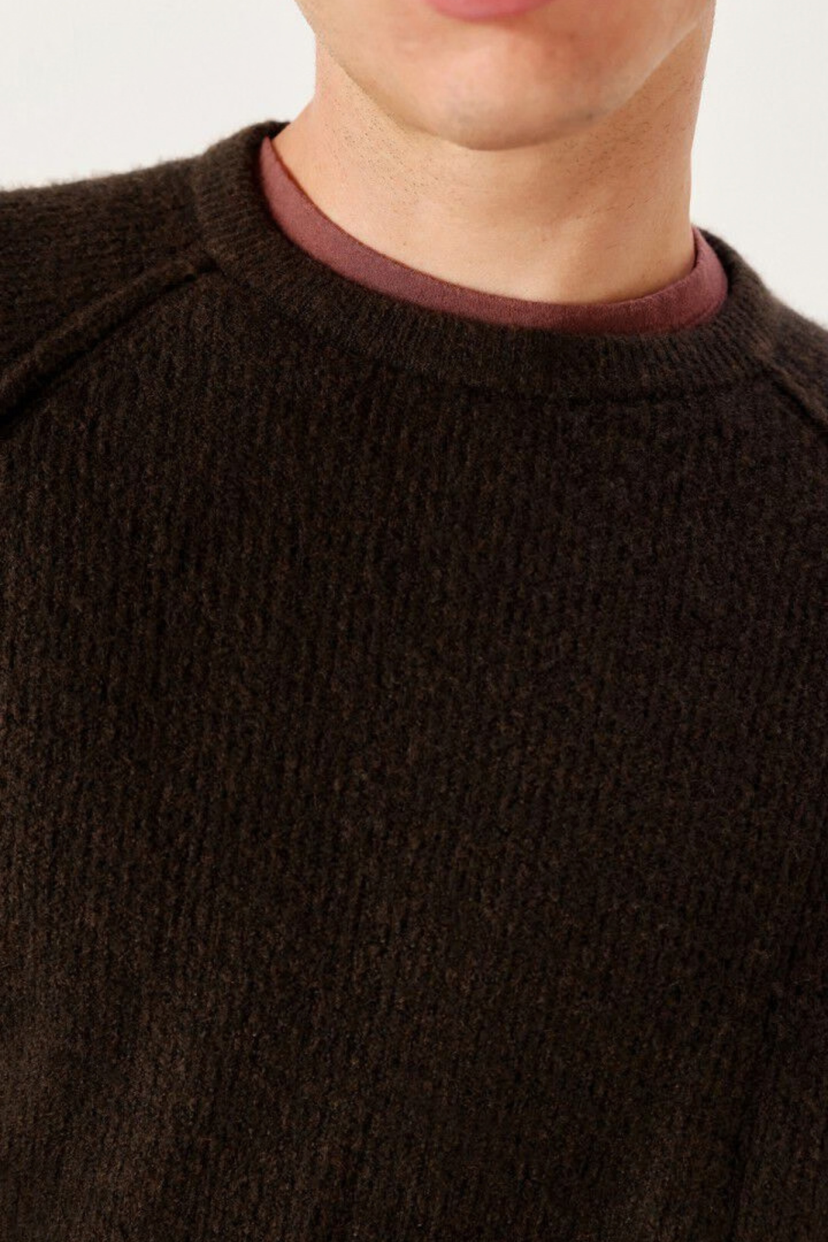 DAMSVILLE SWEATER MEN - CHOCO CHINE