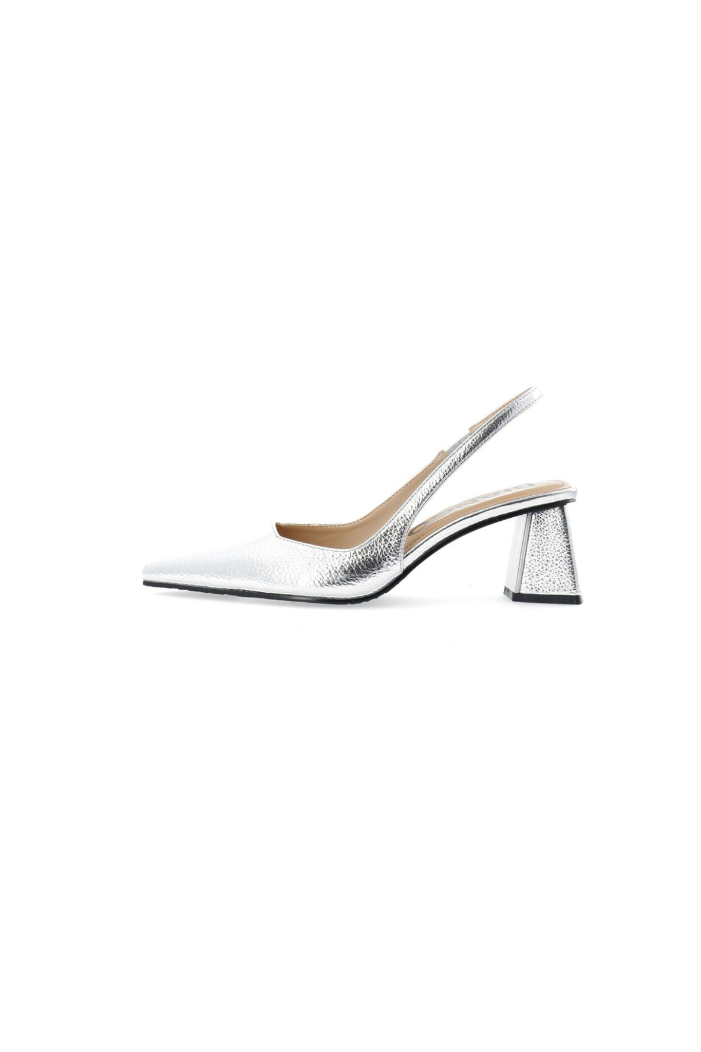 MARALYN SLINGBACK METALLIC SHOES - SILVER