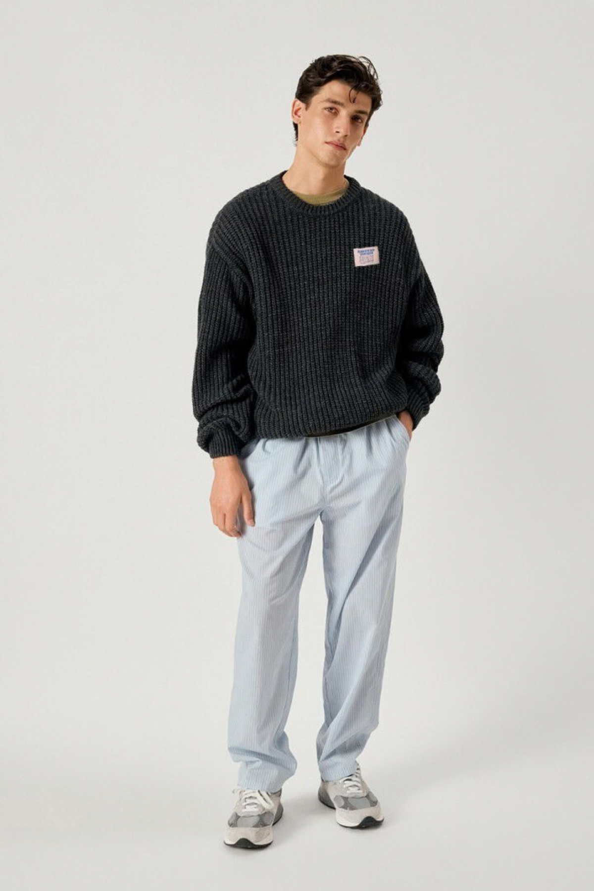 CYROW SWEATER MEN - ANTHRACITE CHINE