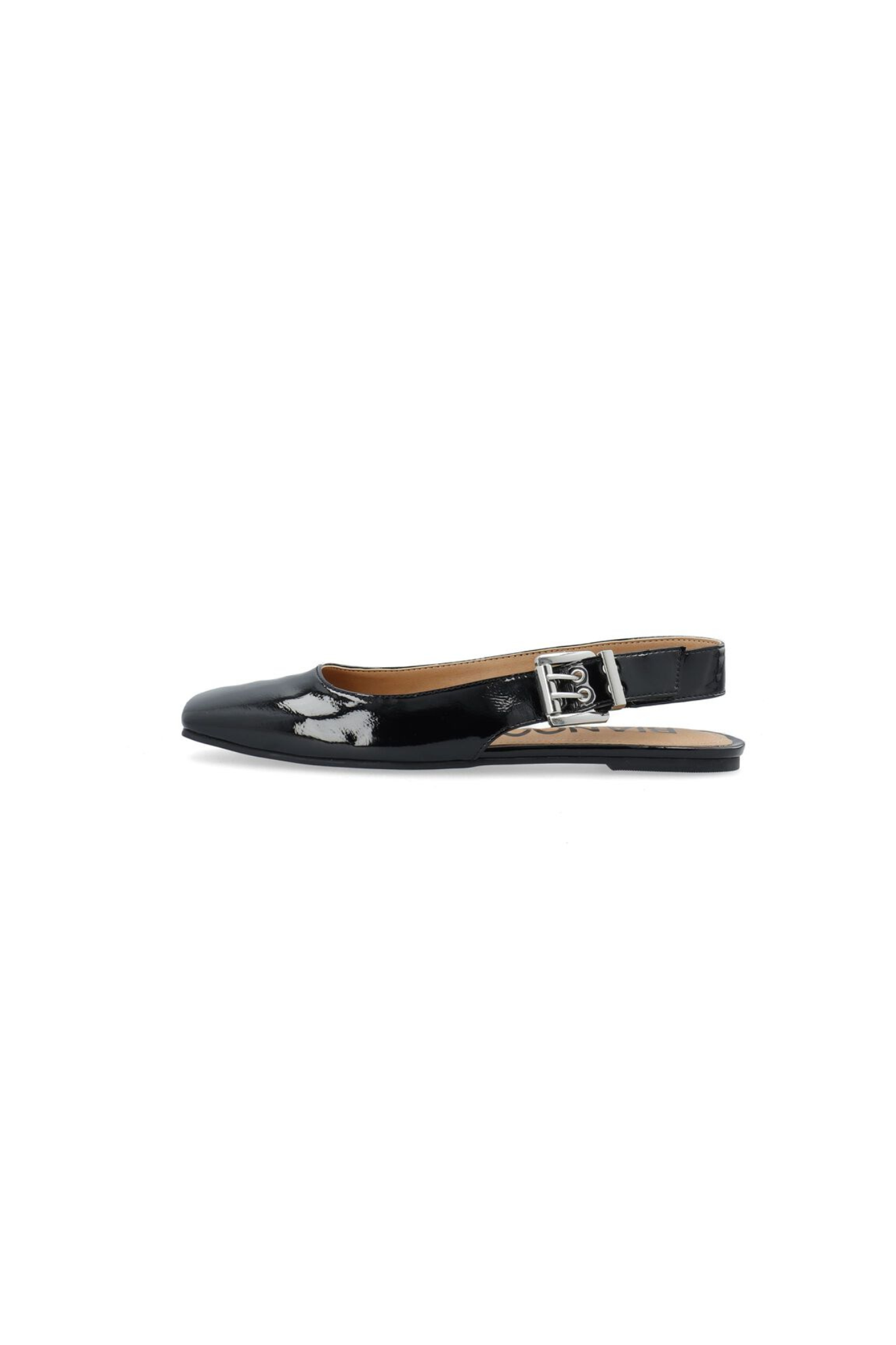 ROSE KARRE FLAT SLINGBACK SHOES - BLACK PATENT