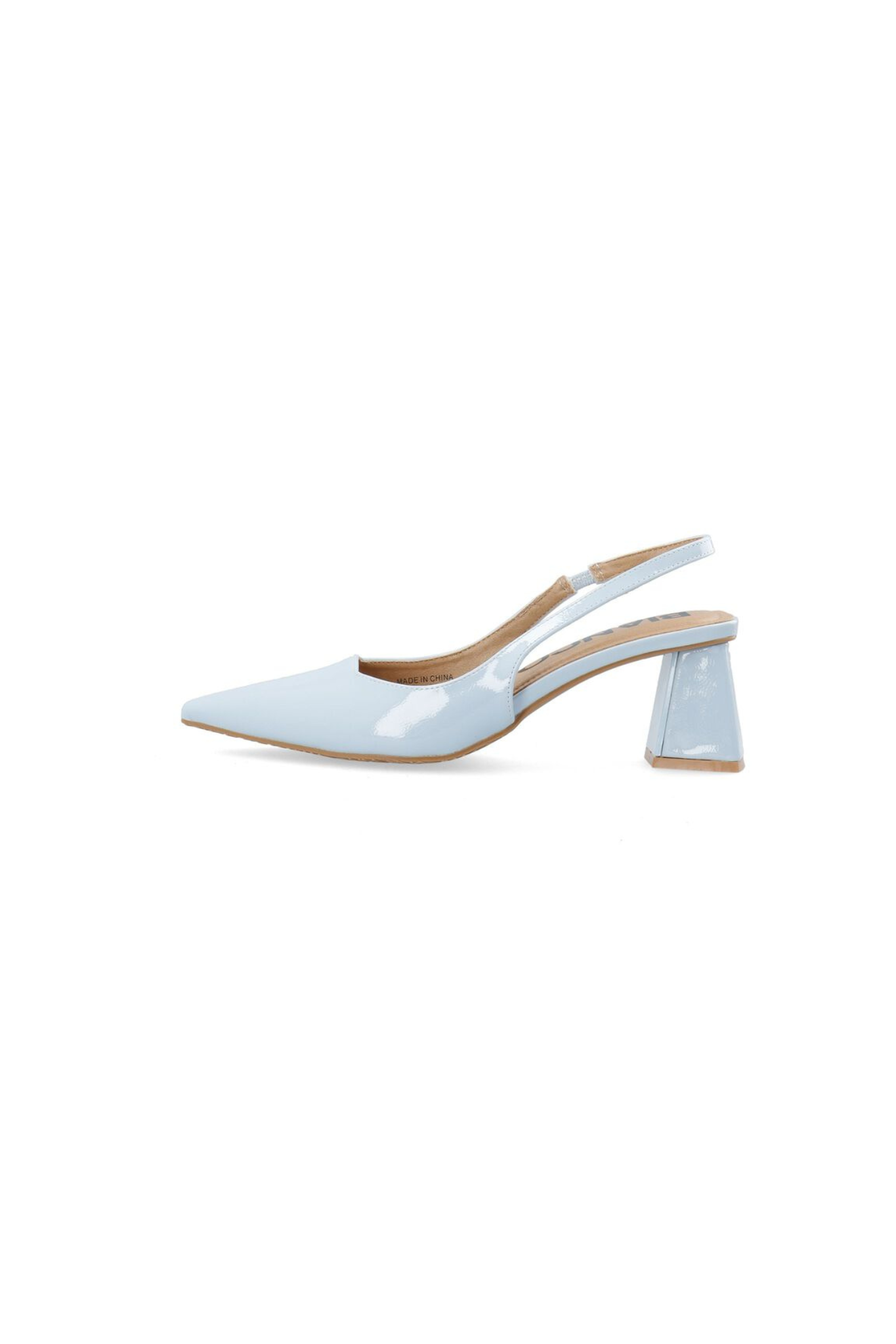MARALYN SLINGBACK PATENT SHOES - SKY BLUE