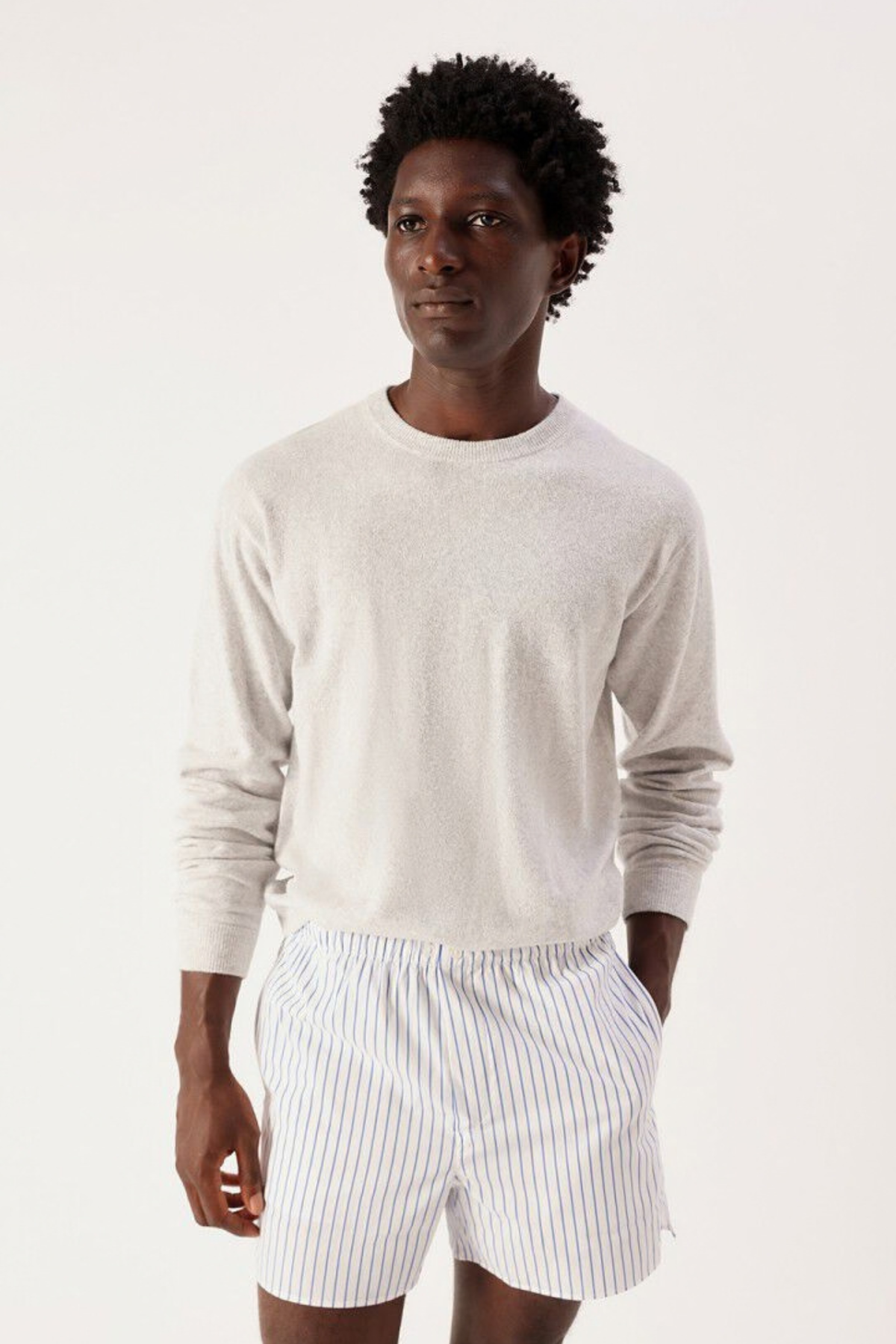 OUITY SWEATER MEN - GREY MELANGE