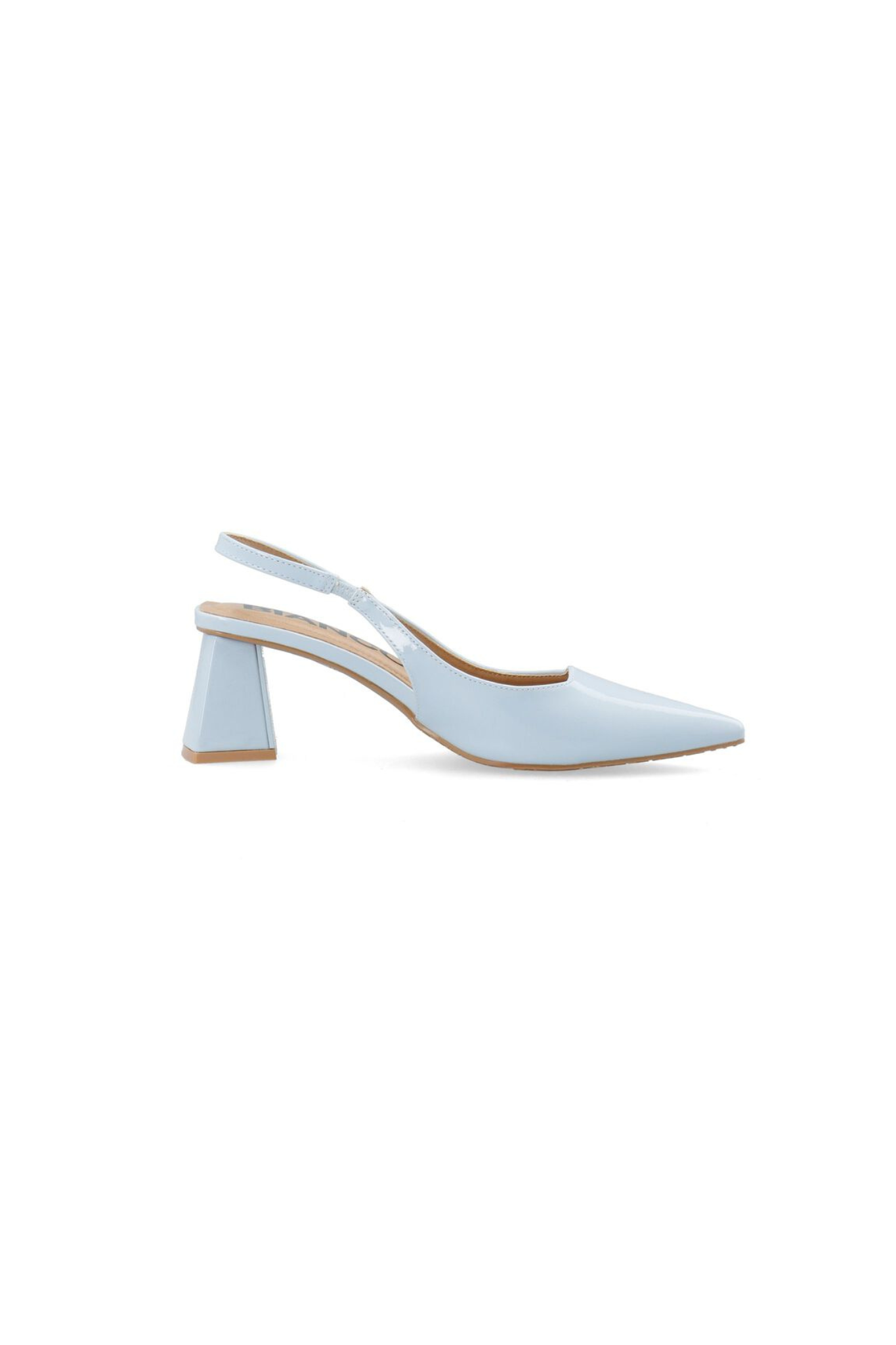 MARALYN SLINGBACK PATENT SHOES - SKY BLUE