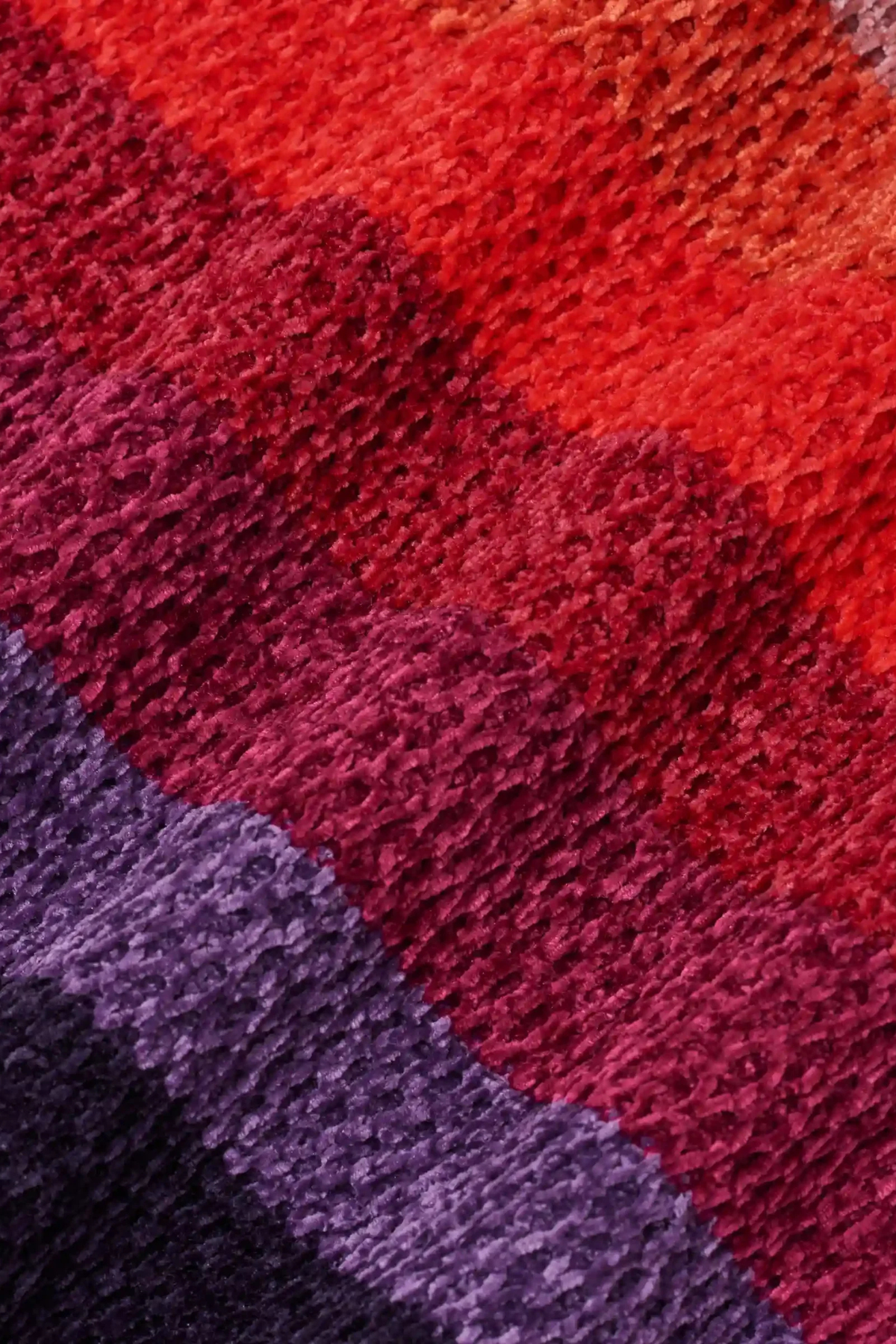 POLO À MANCHES LONGUES EN CHENILLE RAYÉE AVEC ÉCUSSON CHEVAL - MULTICOLORE