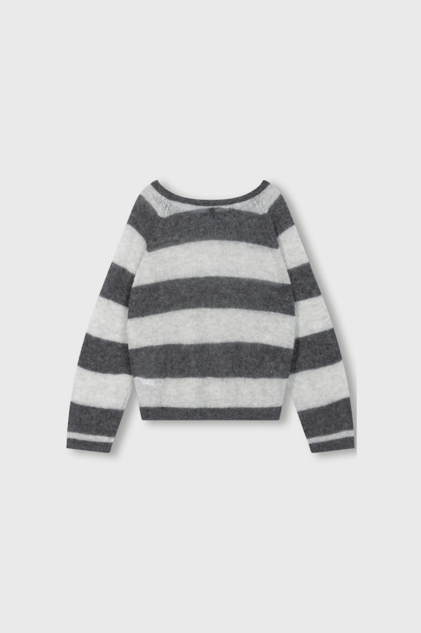 10days thin knit sweater in antra melle/white grey melee. Back flatlay view