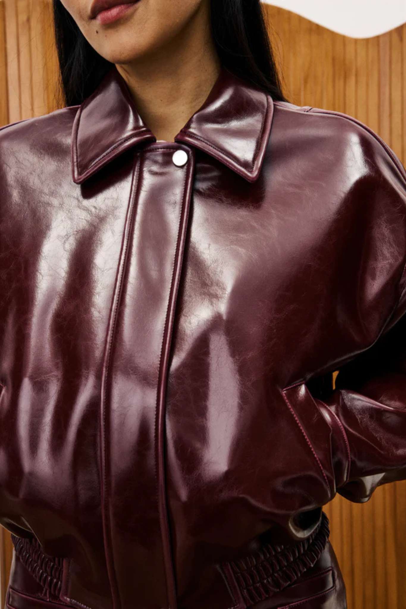 BEAUVOIR BOMBER JACKET - BORDEAUX